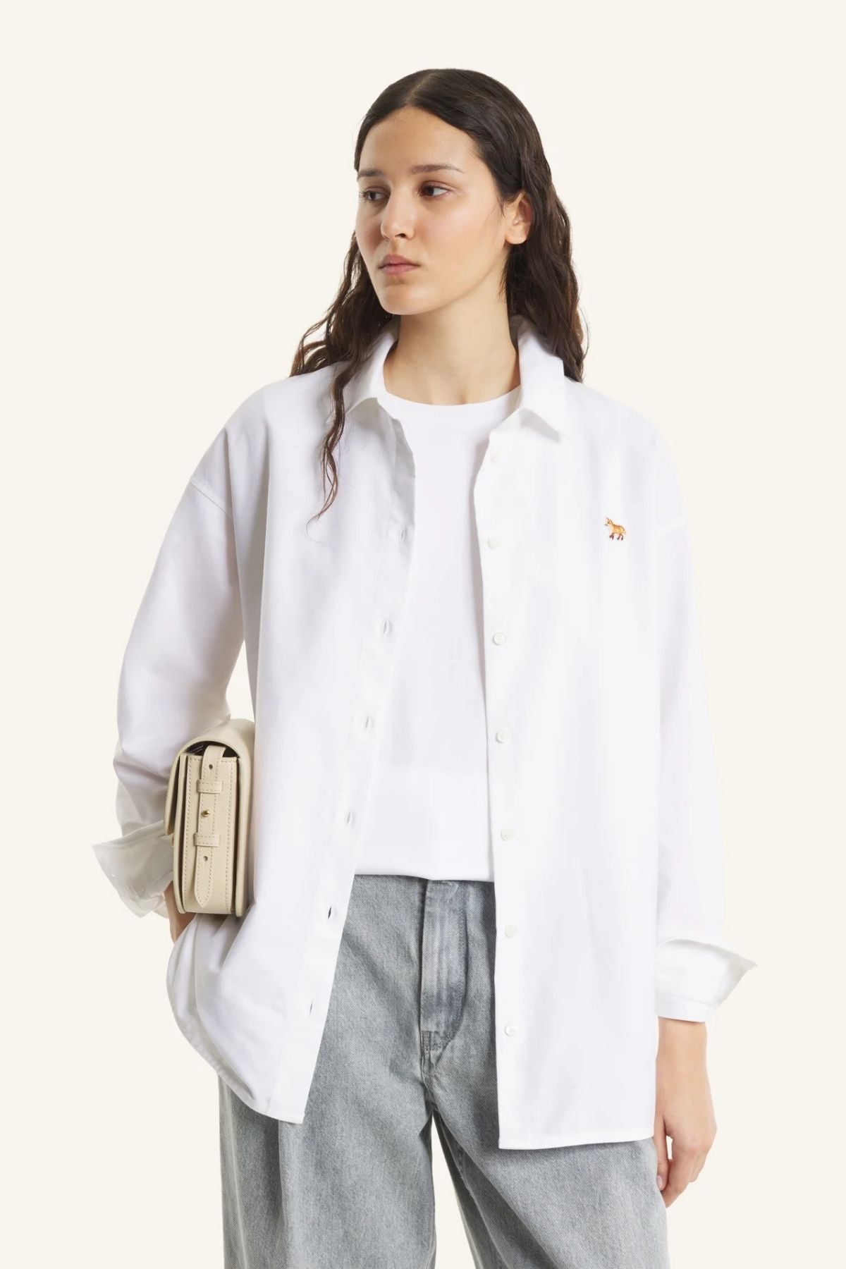 Maison Kitsuné Baby Fox Classic Cotton Shirt - White
