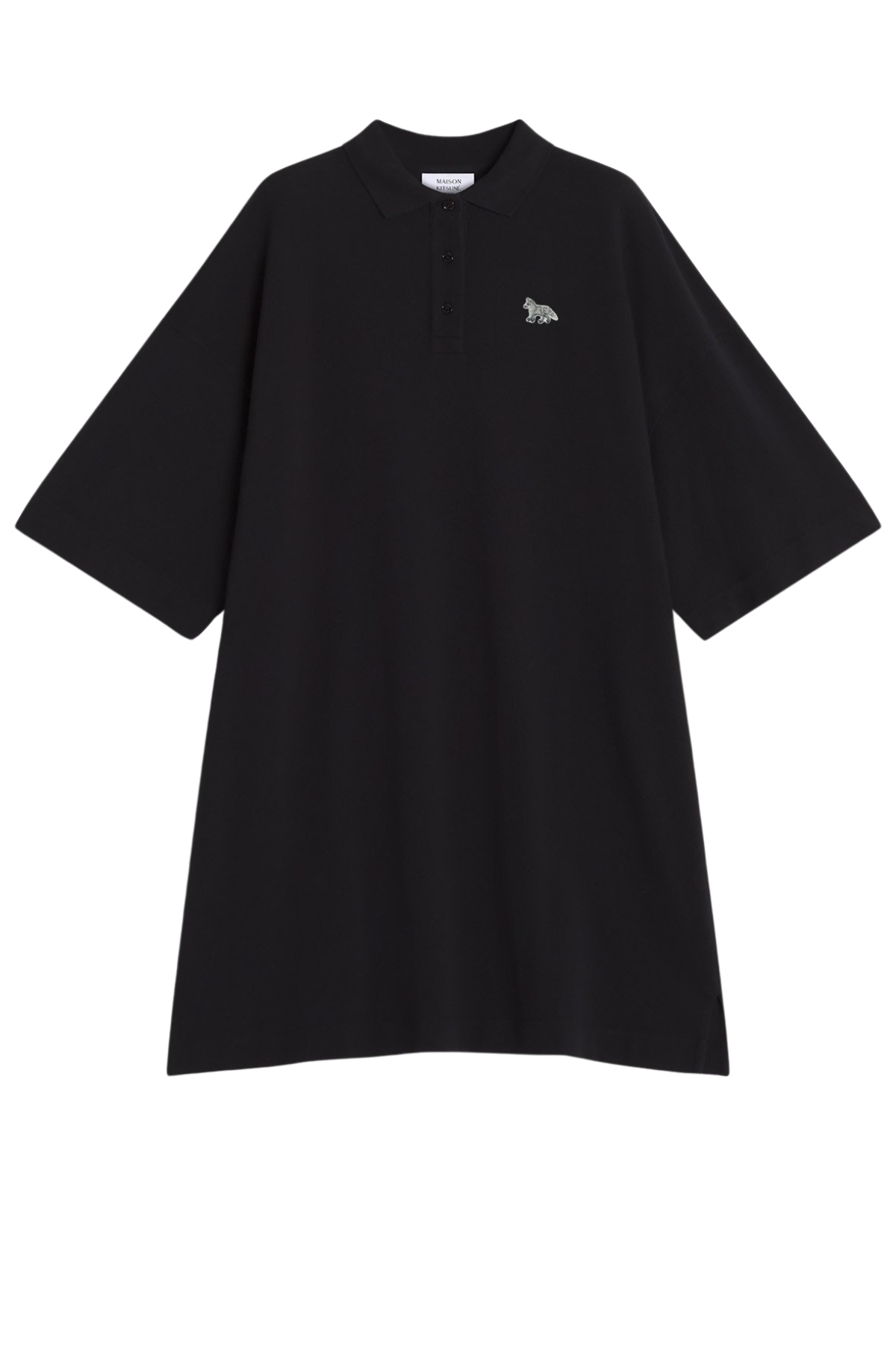 Maison Kitsuné Baby Fox Oversized Polo Dress - Black