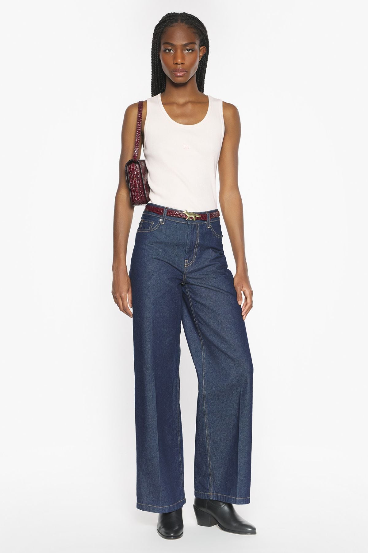 Maison Kitsuné Baby Fox Patched Tank Top - Pearl Pink