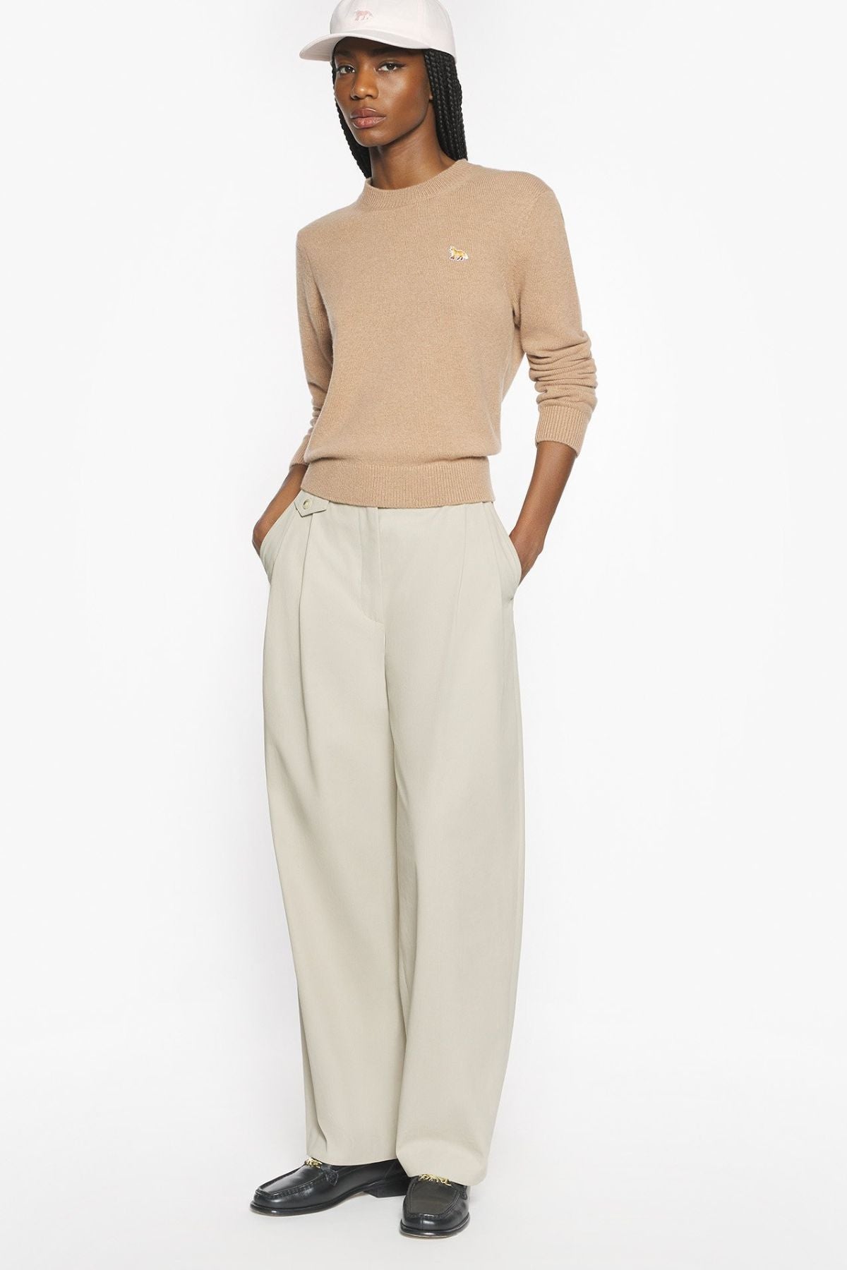 Maison Kitsuné Baby Fox Regular Jumper - Canvas Brown