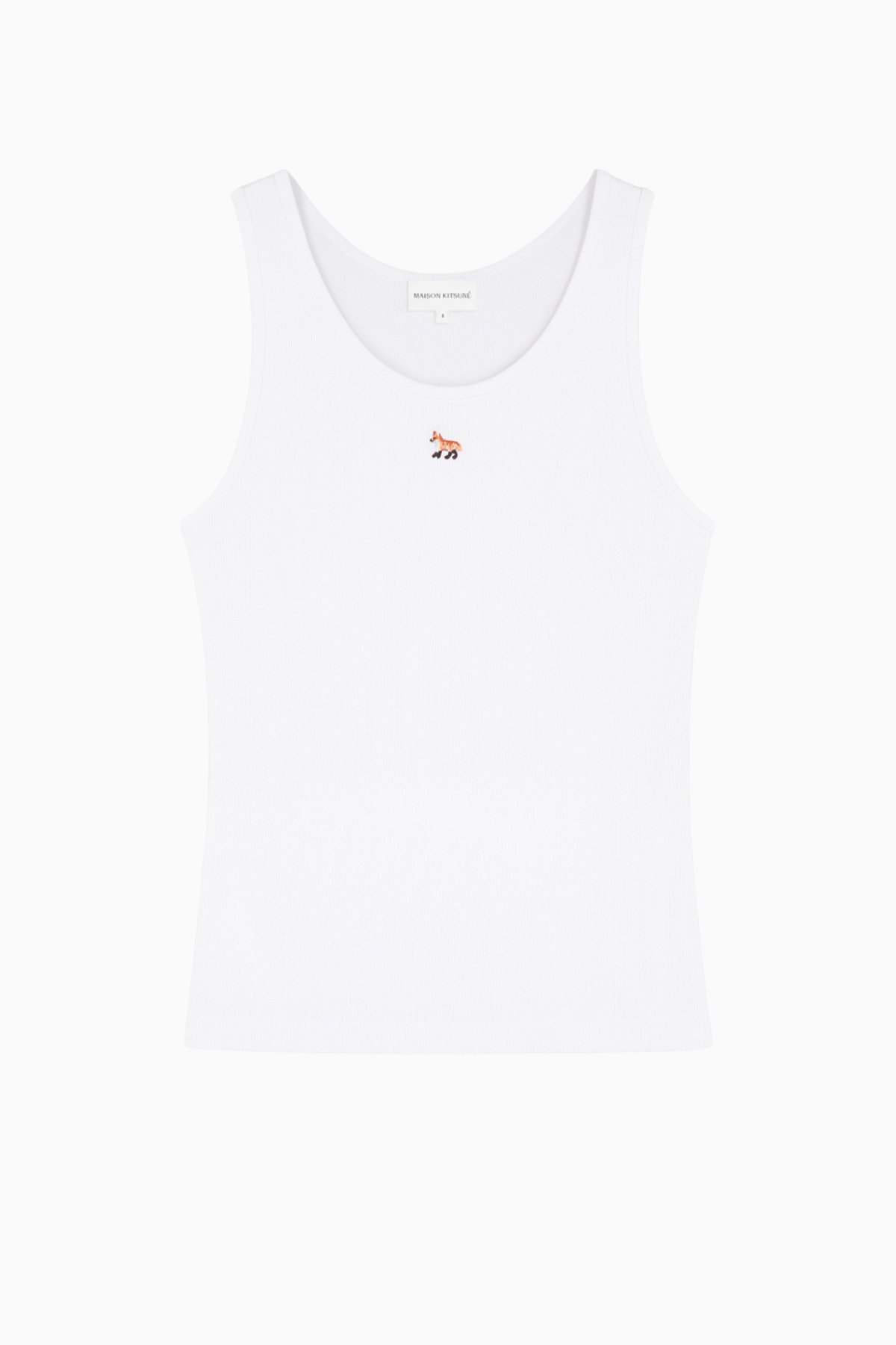 Maison Kitsuné Baby Fox Ribbed Tank - White