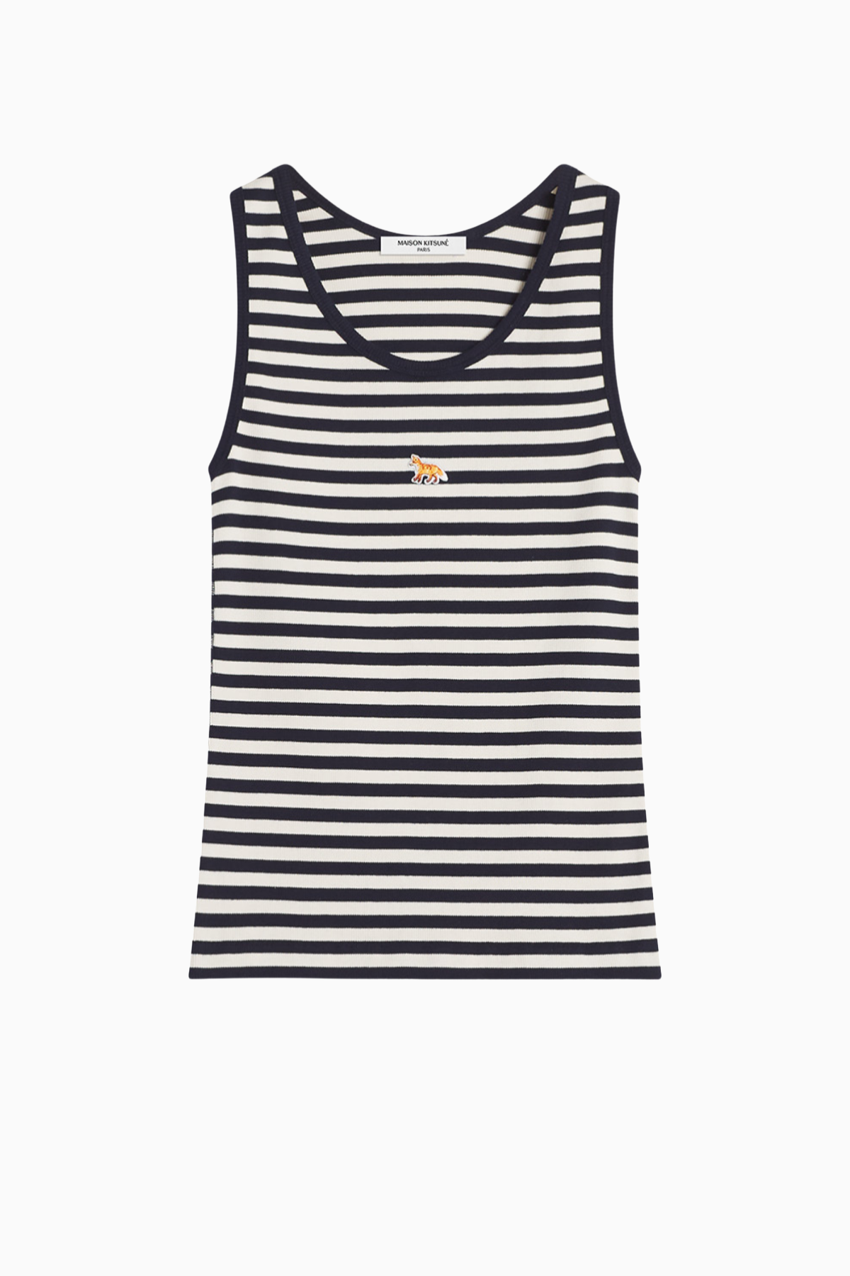 Maison Kitsuné Baby Fox Striped Tank Top - Dark Navy