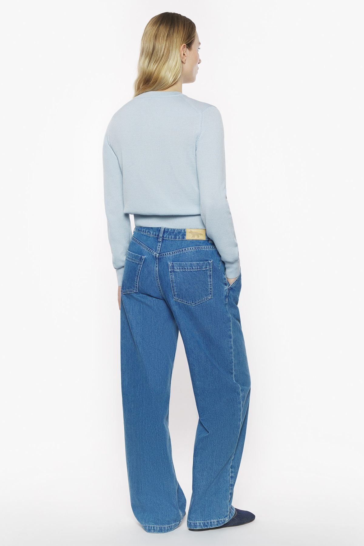 Maison Kitsuné Bold Fox Head Merino Cardigan - Hortensia