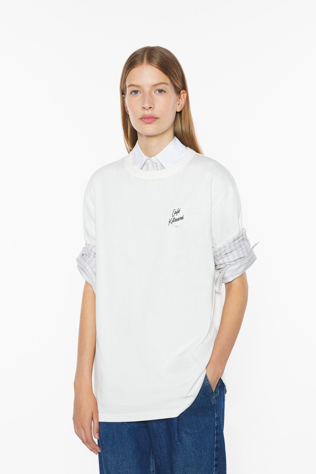 Café Kitsuné Cappuccino Relax T-Shirt - Tapioca