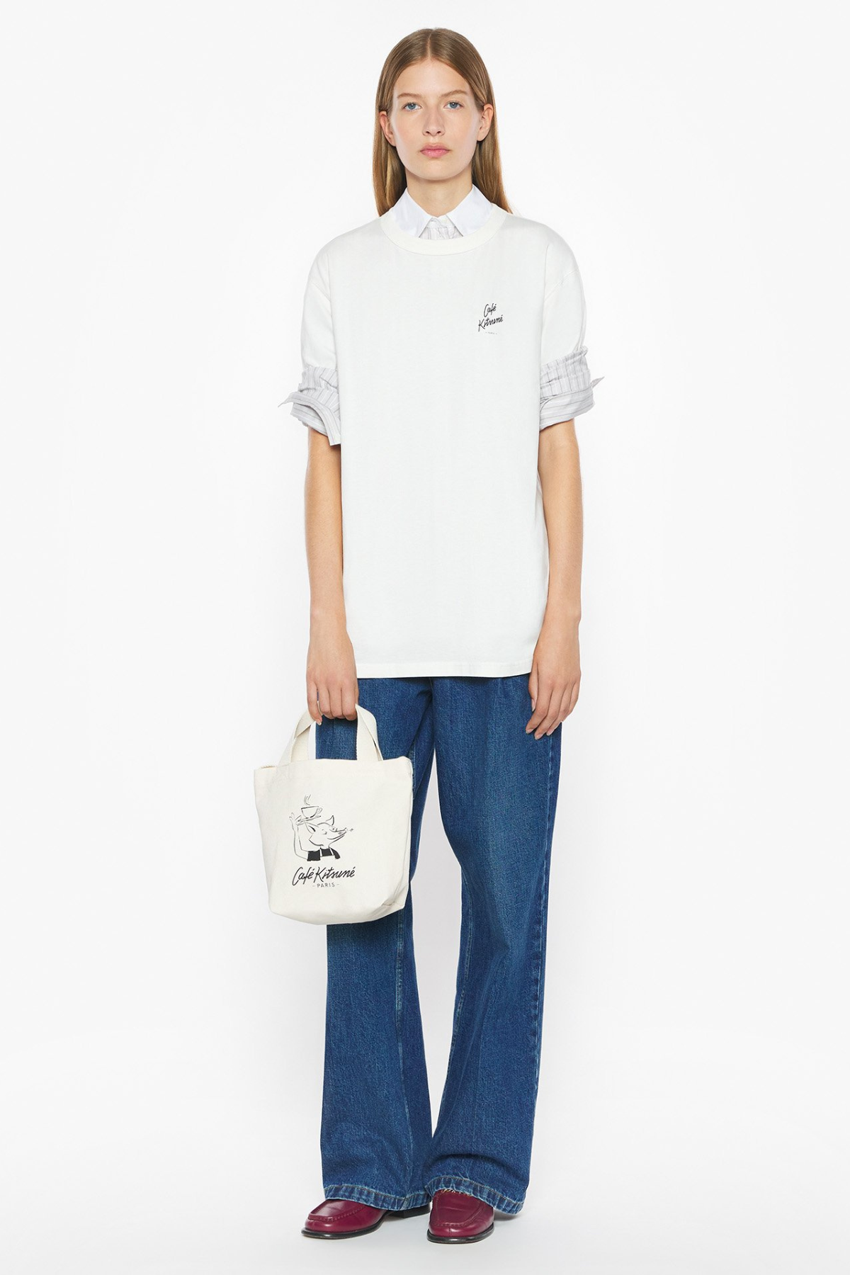 Café Kitsuné Cappuccino Relax T-Shirt - Tapioca