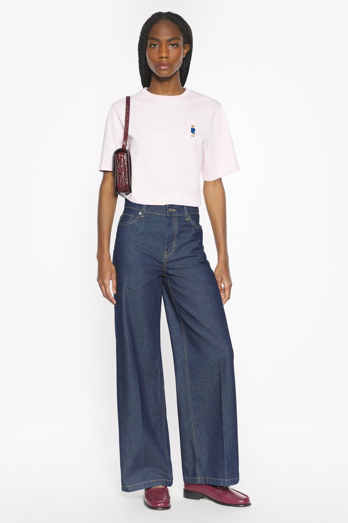 Maison Kitsuné Dressed Fox Comfort T-Shirt - Pale Rose