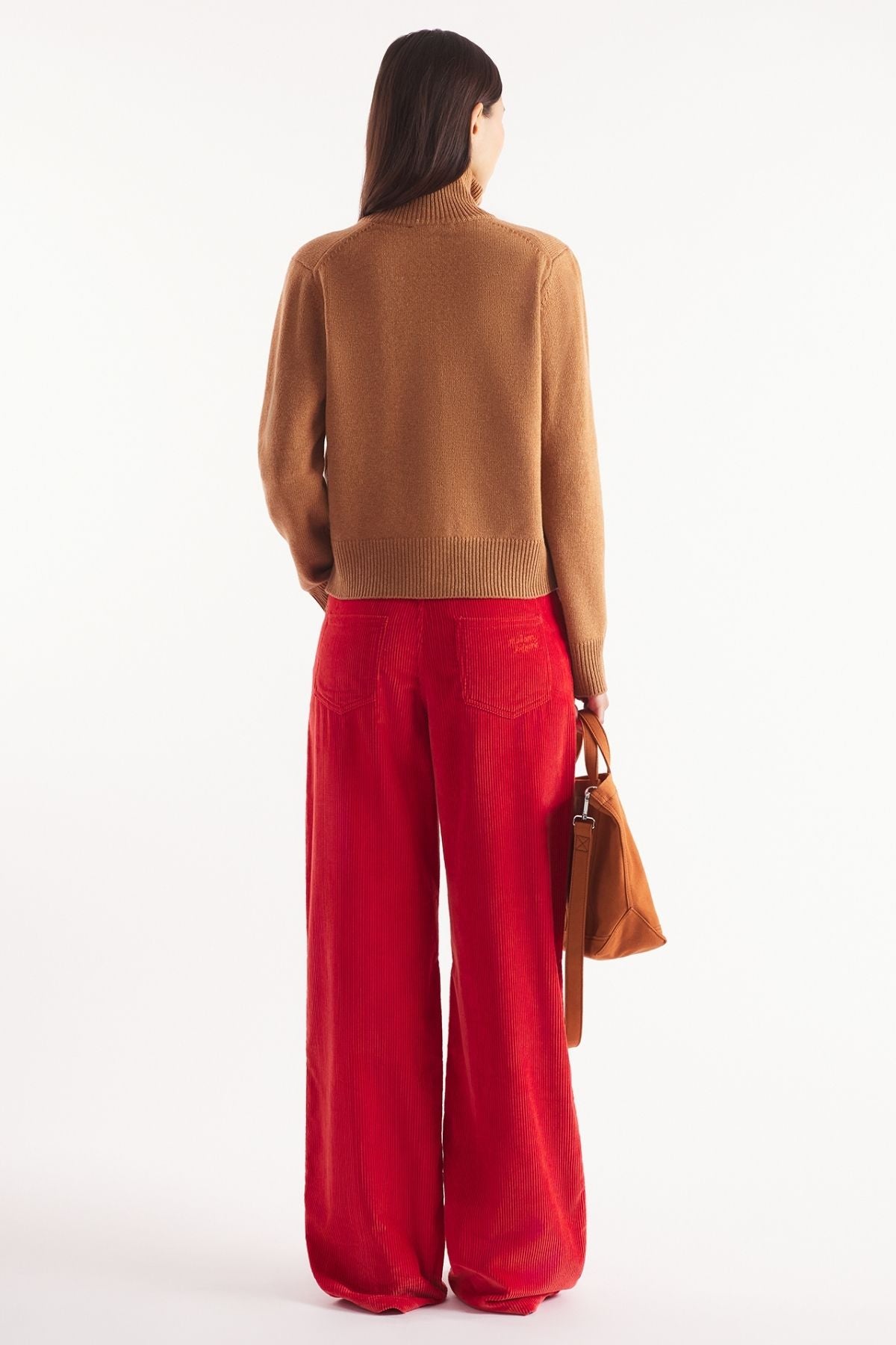 Maison Kitsuné Fox Head Intarsia High Neck Cardigan - Sequoia