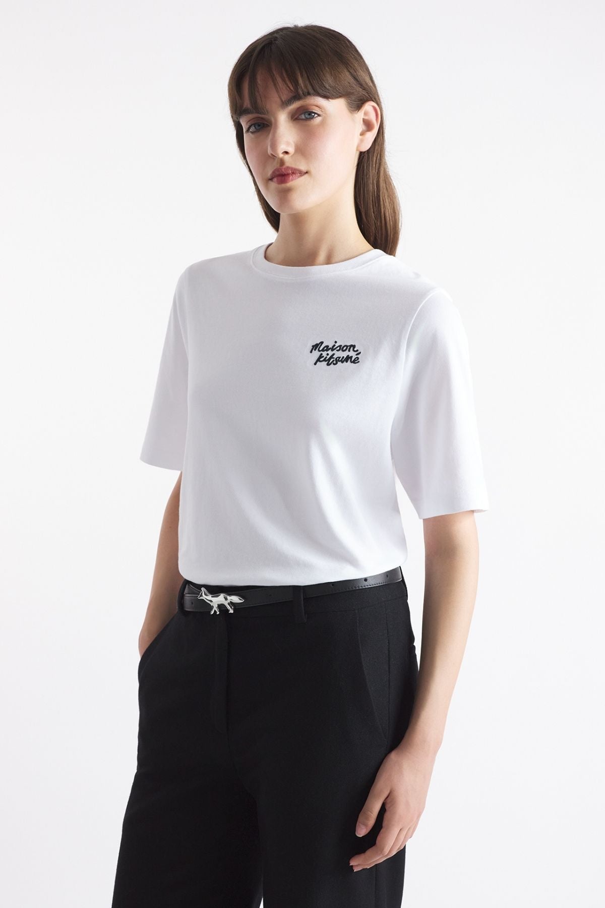 Maison Kitsuné Handwriting T-Shirt - White/ Black