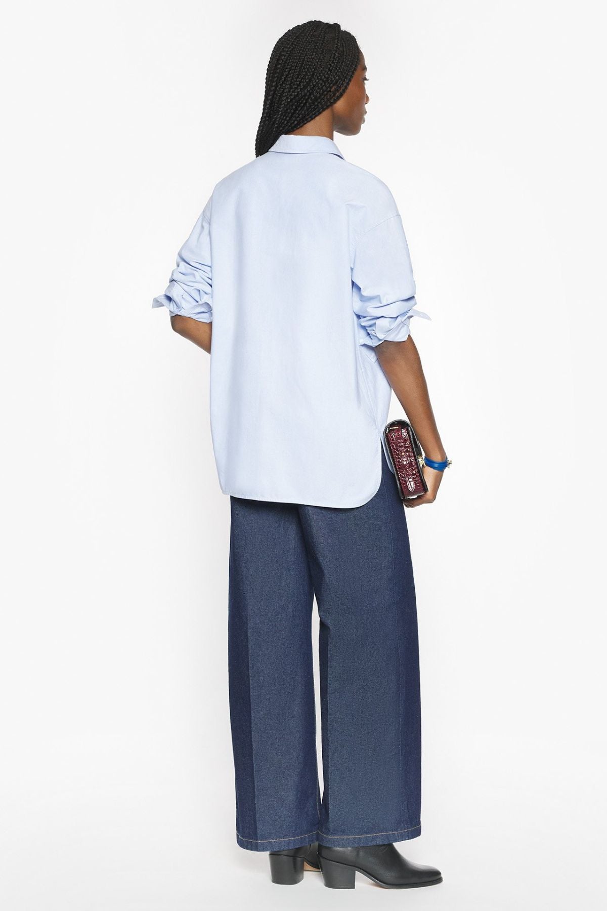 Maison Kitsuné Lady Fox Casual Shirt - Steel Blue