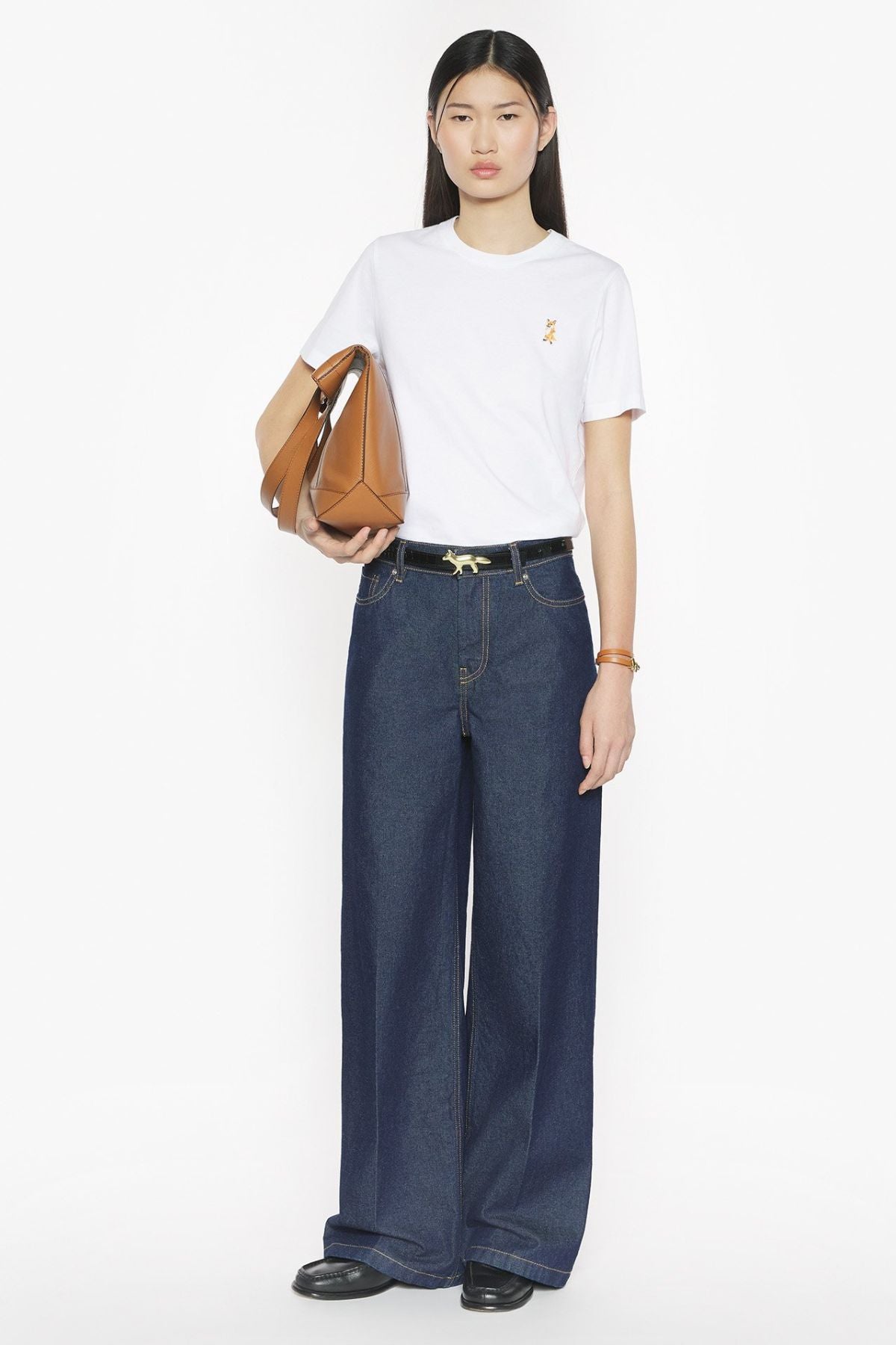 Maison Kitsuné Lady Fox Regular T-Shirt - White