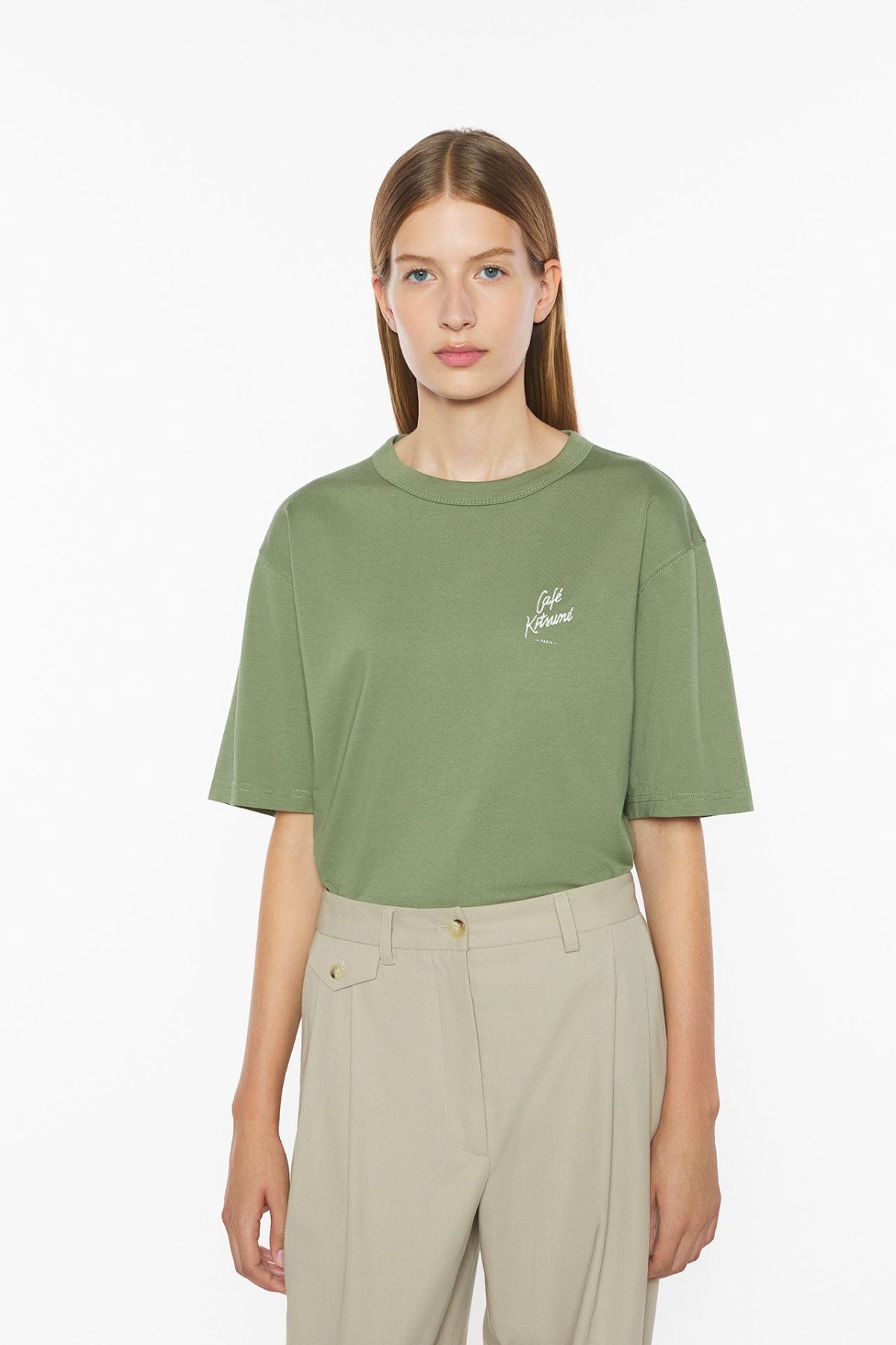 Café Kitsuné Relax T-Shirt - Dark Khaki