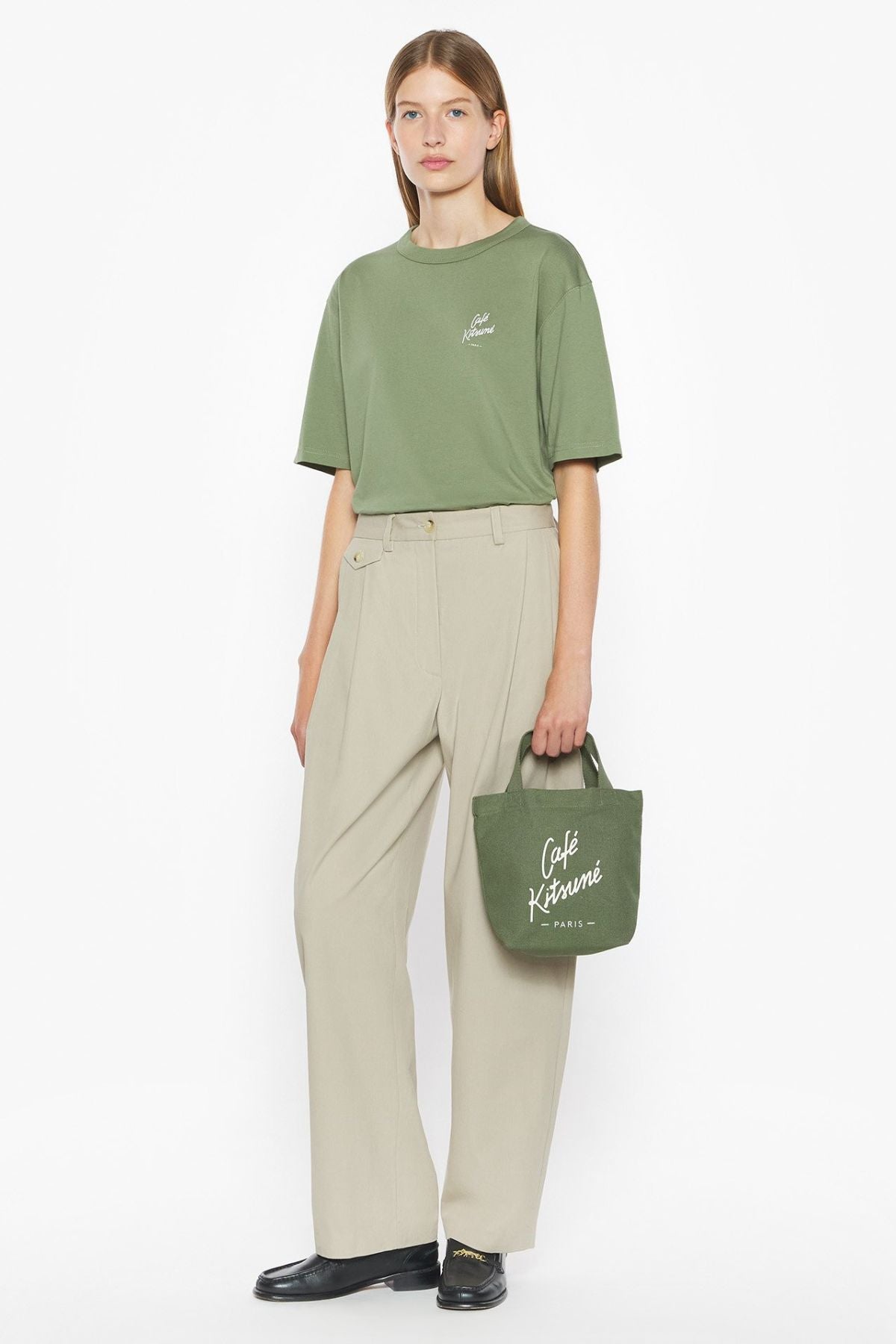 Café Kitsuné Relax T-Shirt - Dark Khaki