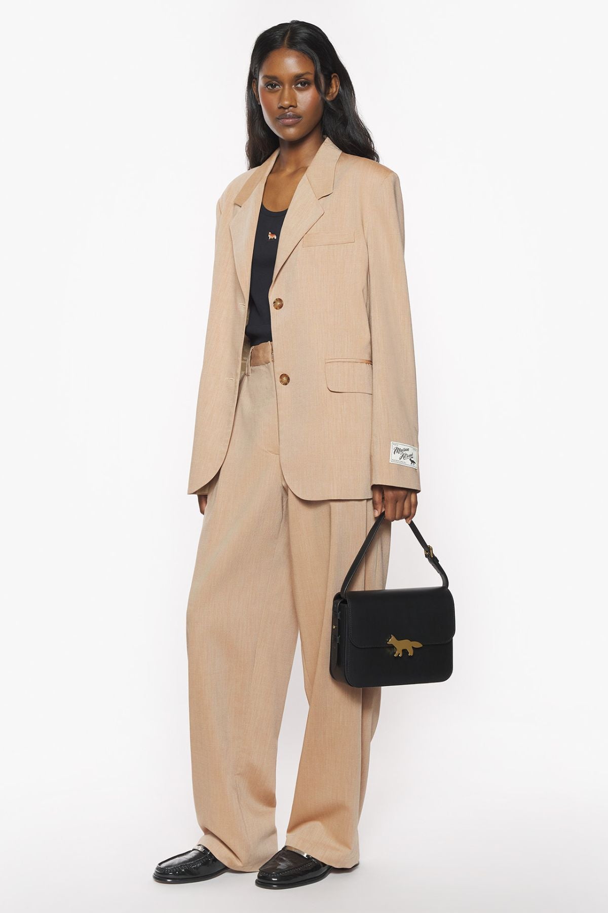 Maison Kitsuné Tailored Blazer Sleeve Patch - Sandlewood