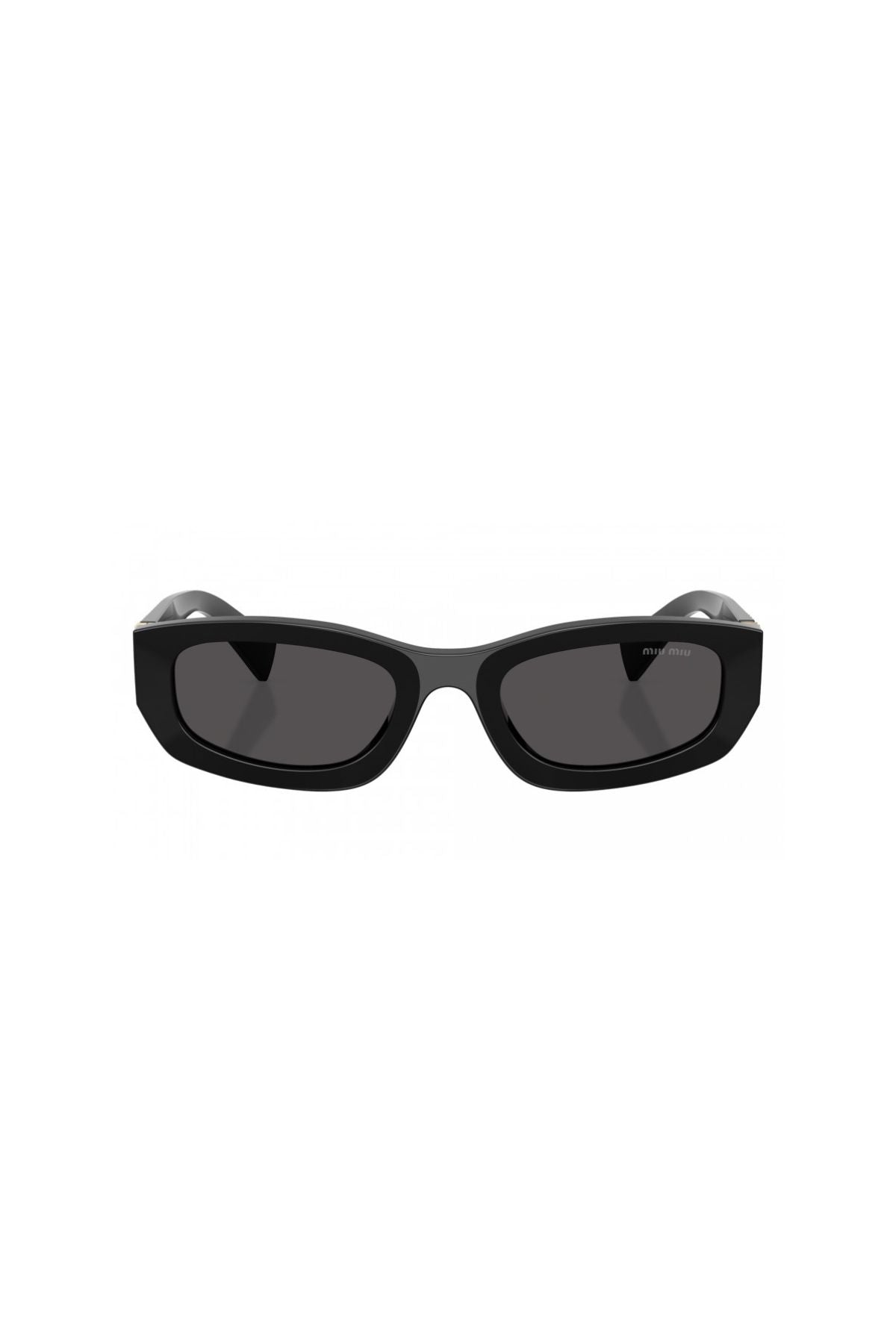 Miu Miu Irregular Sunglasses - Black/ Dark Grey