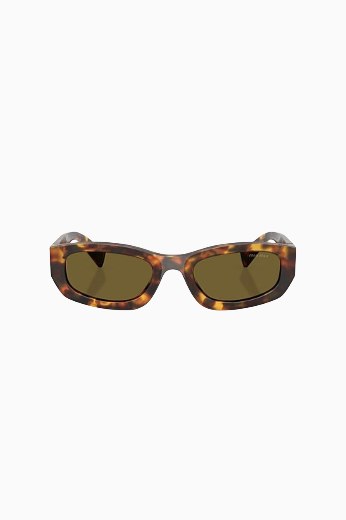 Miu Miu Irregular Sunglasses - Havana Honey/ Dark Brown