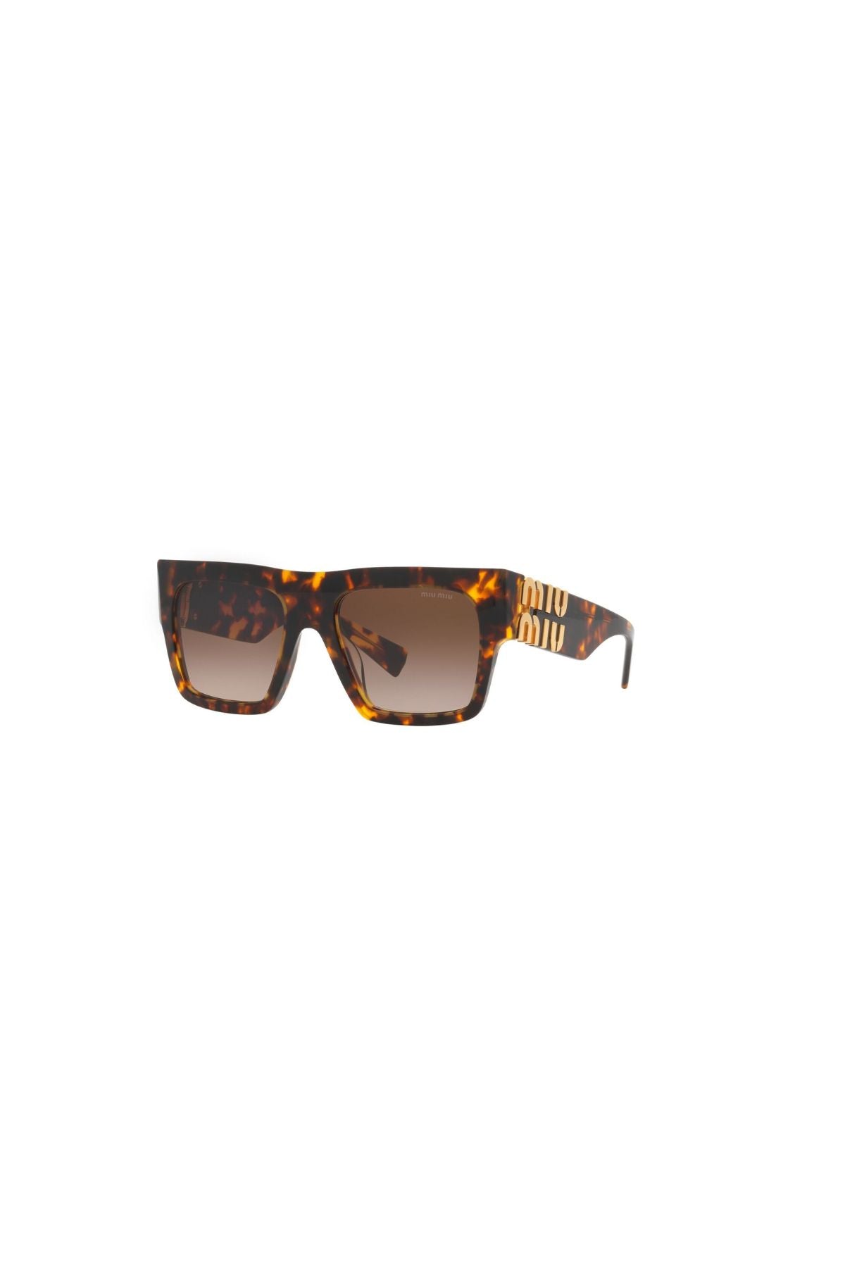 Miu Miu Oversized Square Framed Sunglasses - Honey Havana Brown