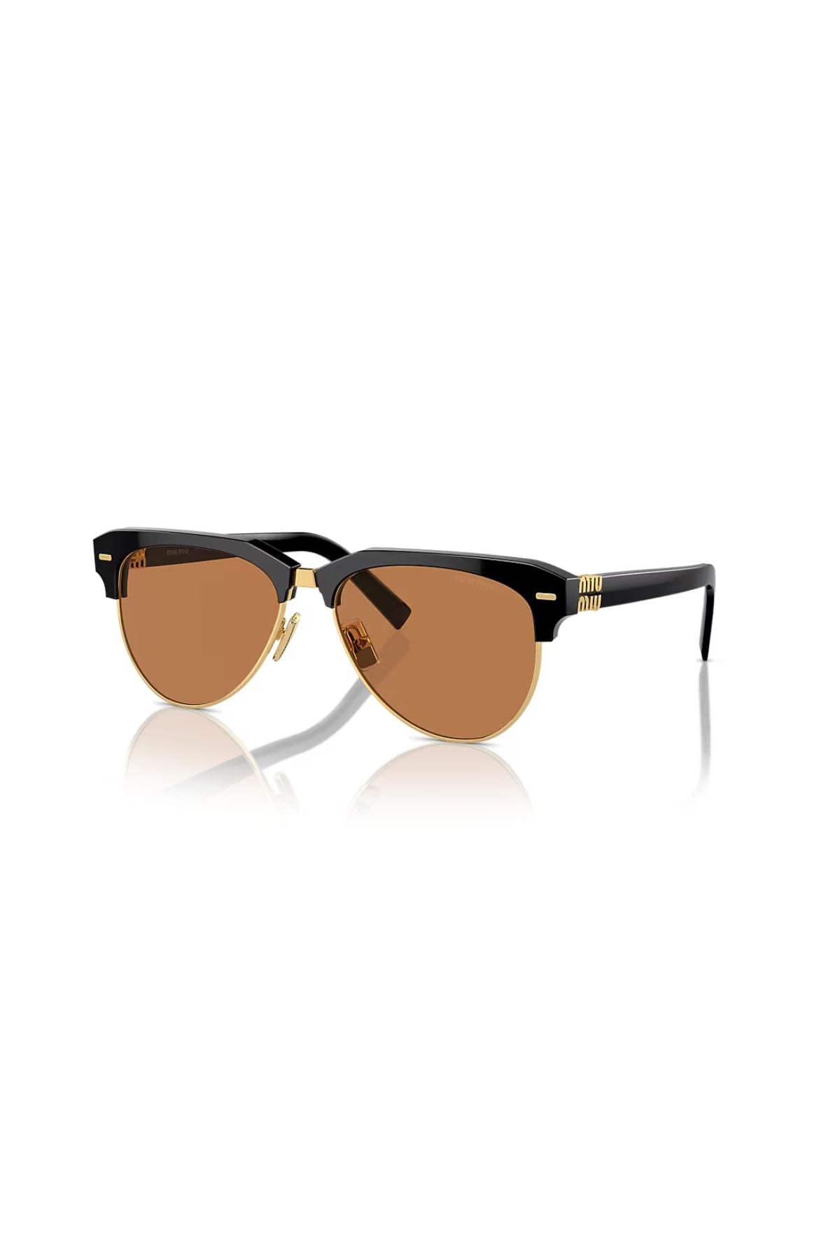 Miu Miu Pilot Sunglasses - Black/ Brown