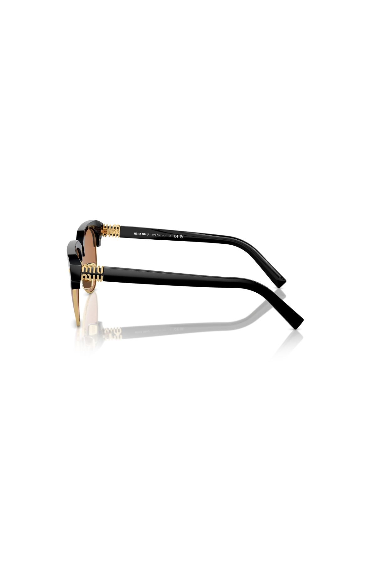 Miu Miu Pilot Sunglasses - Black/ Brown