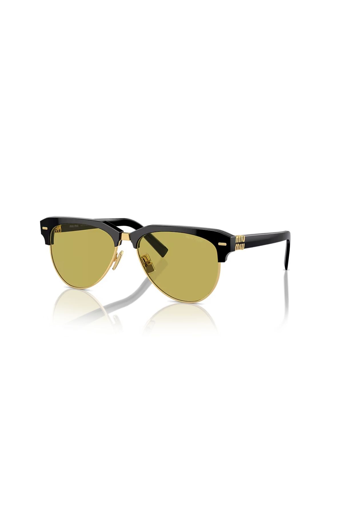 Miu Miu Pilot Sunglasses - Black/ Green