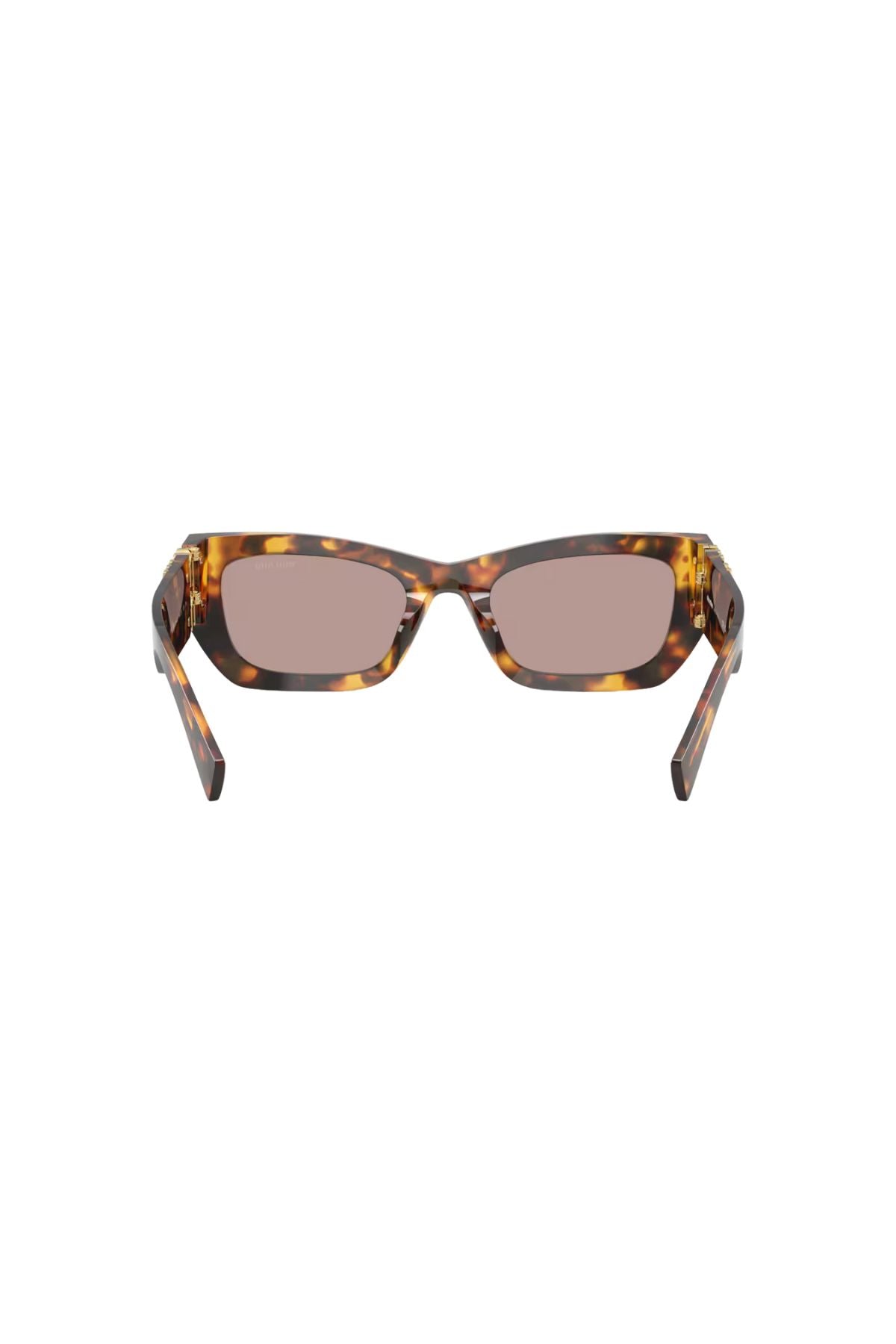 Miu Miu Rectangular Frame Sunglasses - Honey Havana/ Light Purple Brown