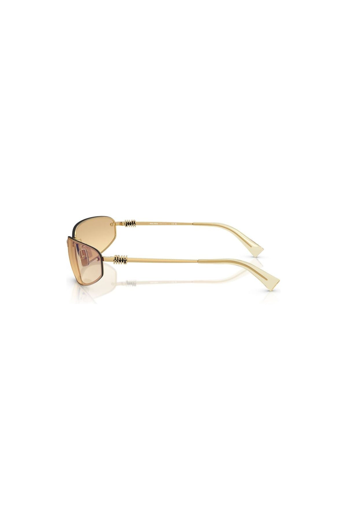 Miu Miu Sunglasses - Gold/ Yellow Grad Gray Mirror Blue