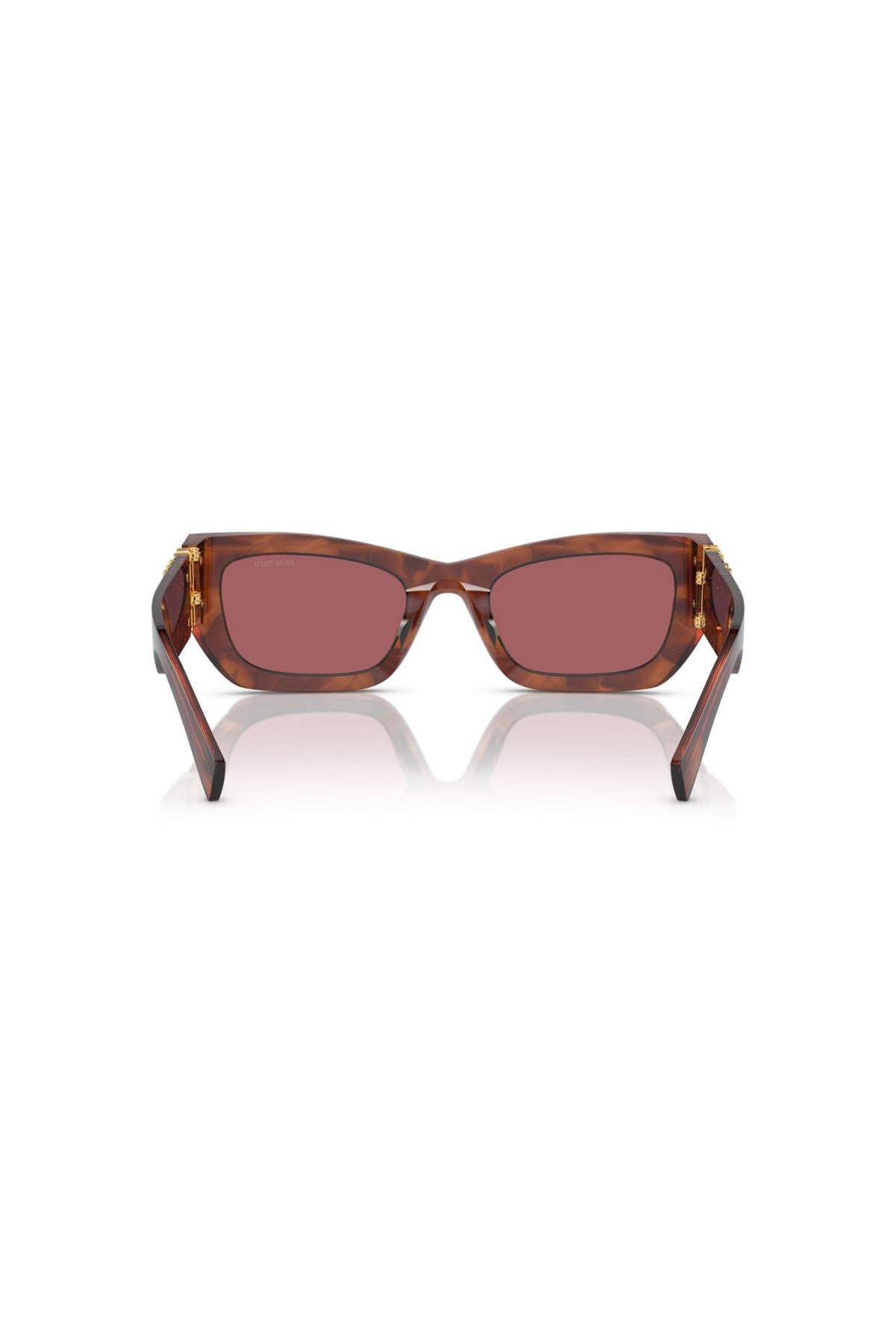 Miu Miu Sunglasses Striped Tobacco - Dark Violet