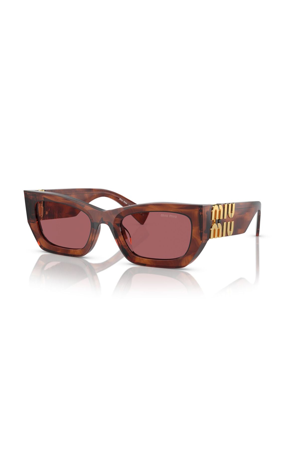 Miu Miu Sunglasses Striped Tobacco - Dark Violet