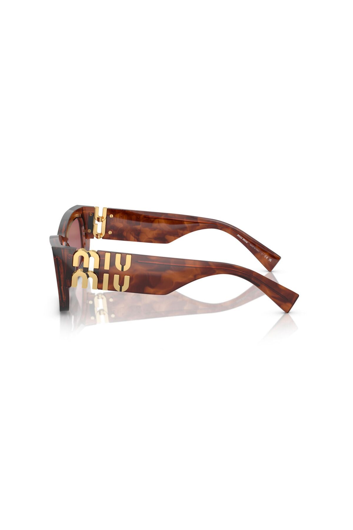 Miu Miu Sunglasses Striped Tobacco - Dark Violet