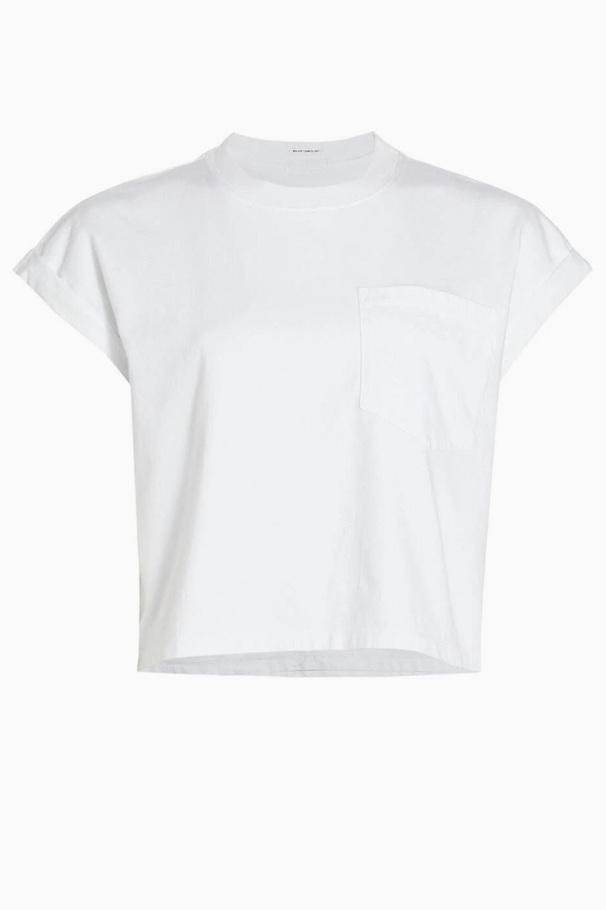 Mother Denim The Keep on Rolling Pocket Tee - Bright White