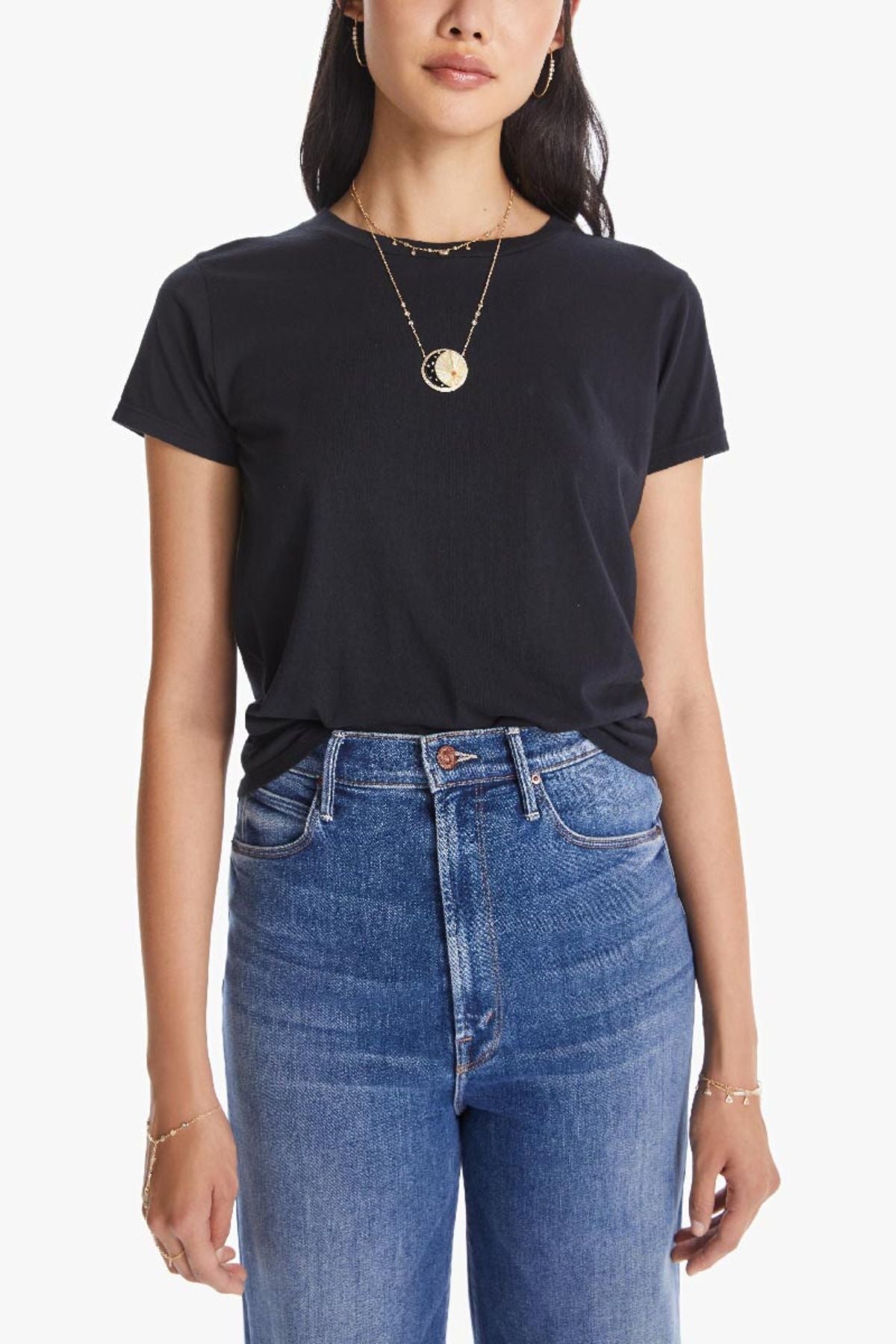 Mother Denim The Lil Goodie Goodie T-Shirt - Black