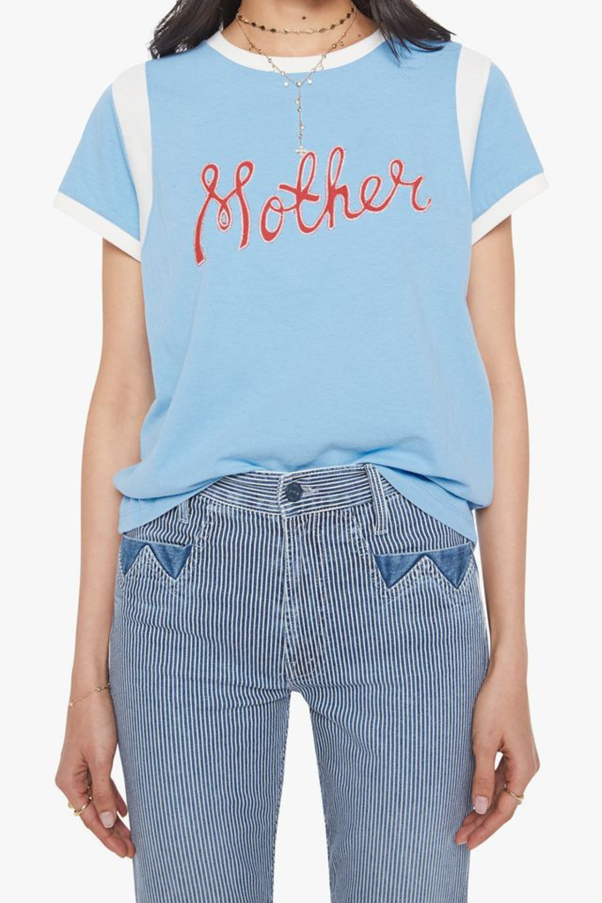 Mother The Boxy Goodie Inset - Mother Script Blue Bell