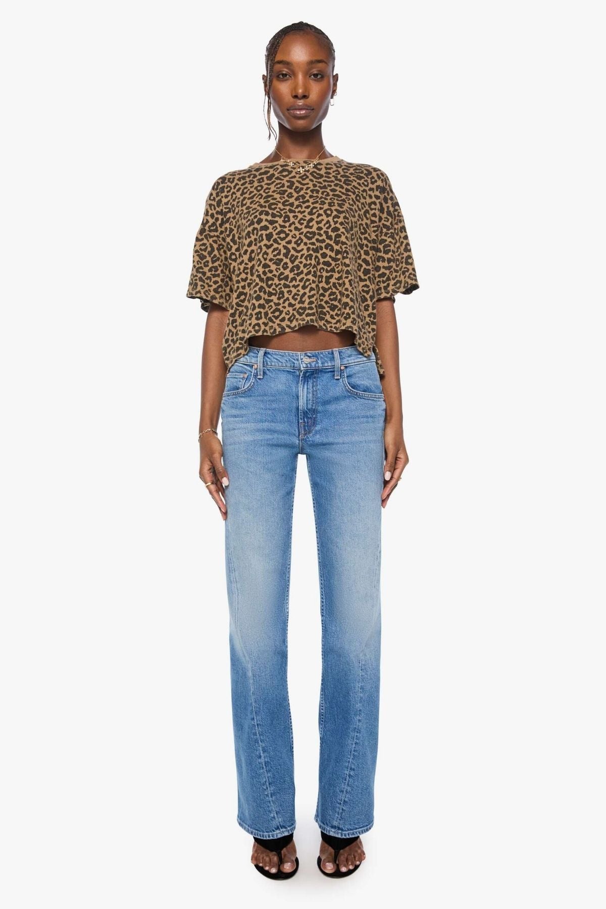 Mother The S/S Boxy Ringer - Leopard Print Jersey Leap Year