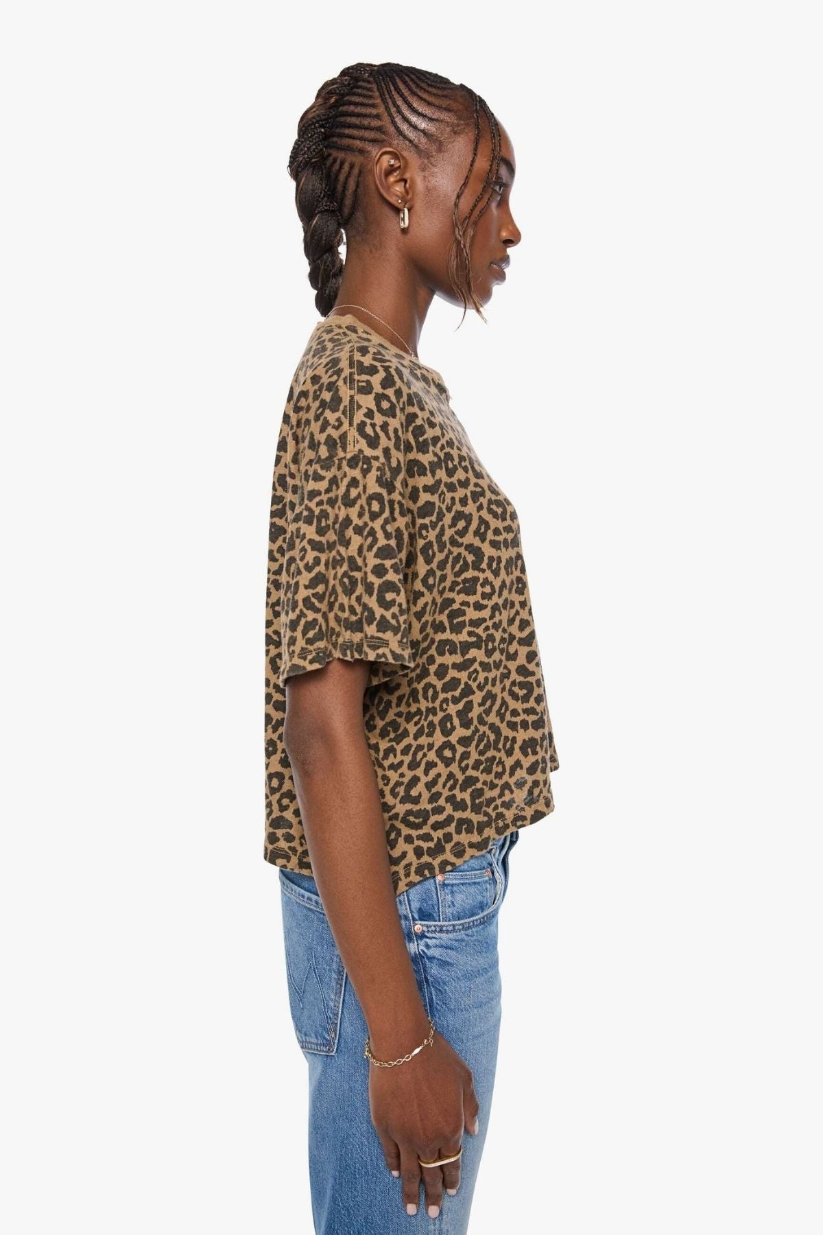 Mother The S/S Boxy Ringer - Leopard Print Jersey Leap Year