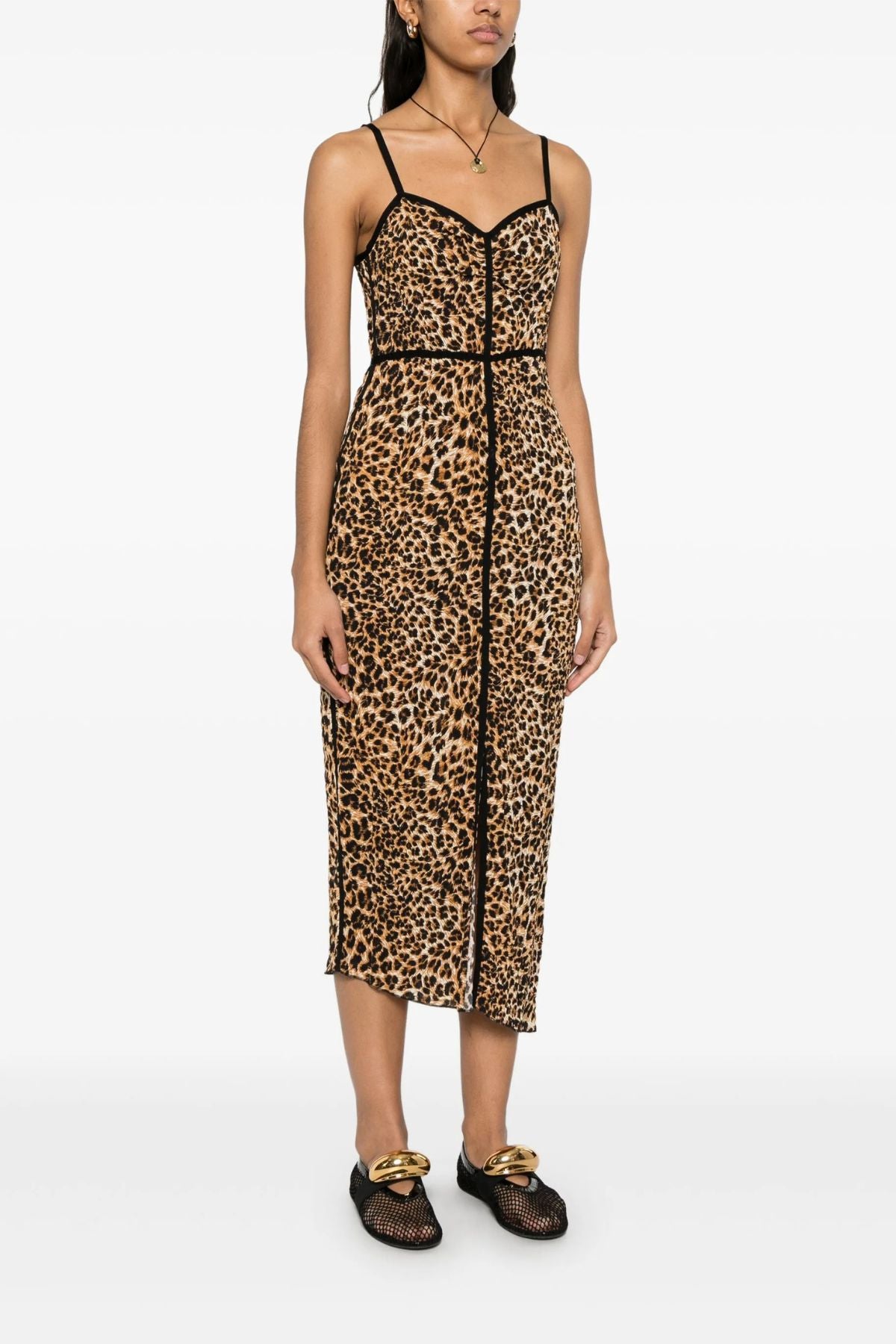 Nanushka Abir Leopard Print Dress - Ocelot
