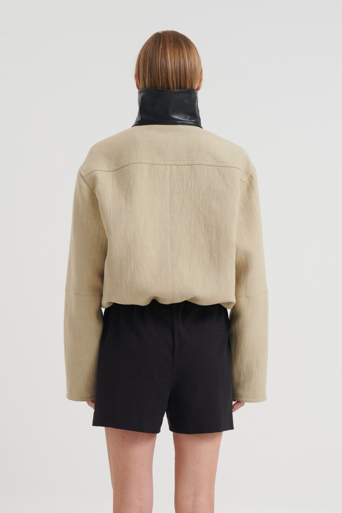 Nanushka Alonza Jacket - Stone/ Black