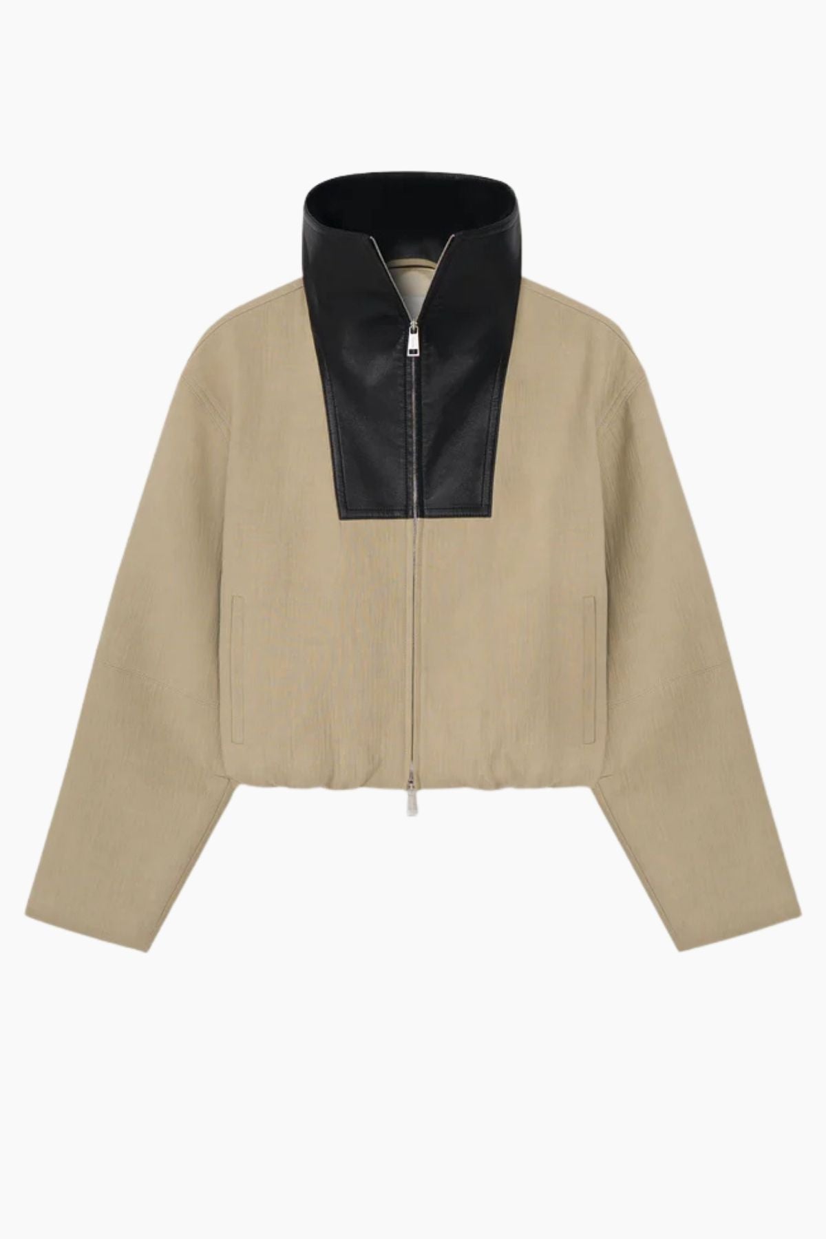 Nanushka Alonza Jacket - Stone/ Black