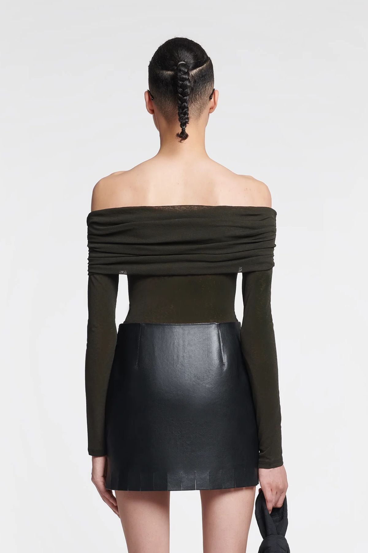 Nanushka Amily Off the Shoulder Top - Anthracite