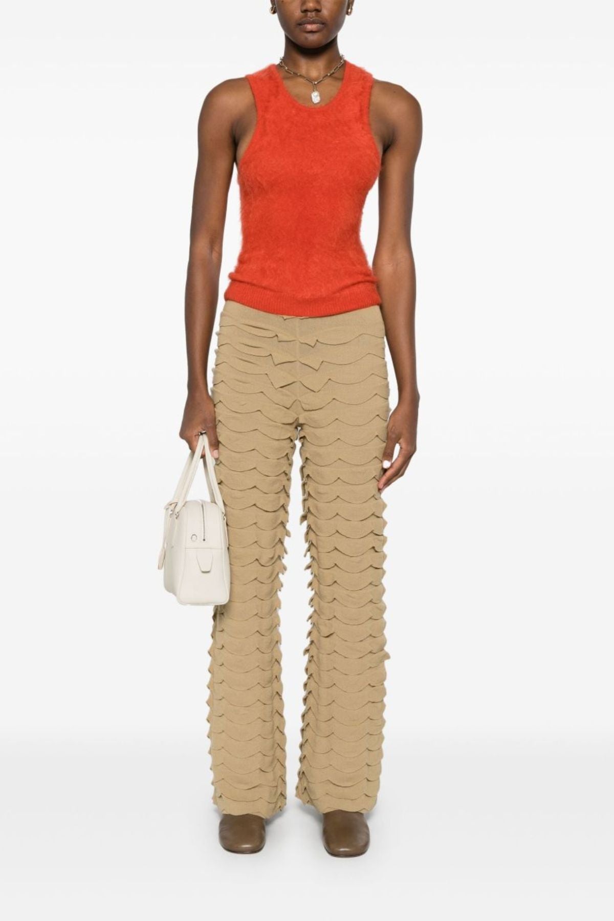 Nanushka Bianka Brushed Cashmere Tank - Red