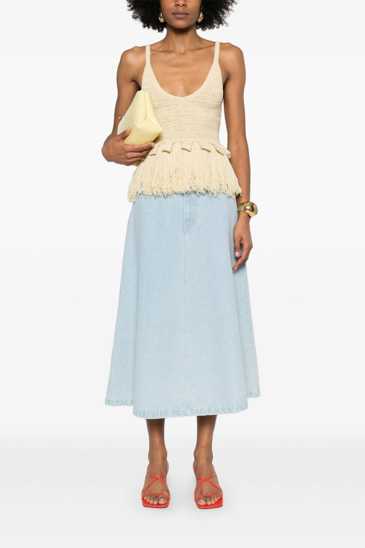 Nanushka Cintia Denim Skirt - Eco Bleach