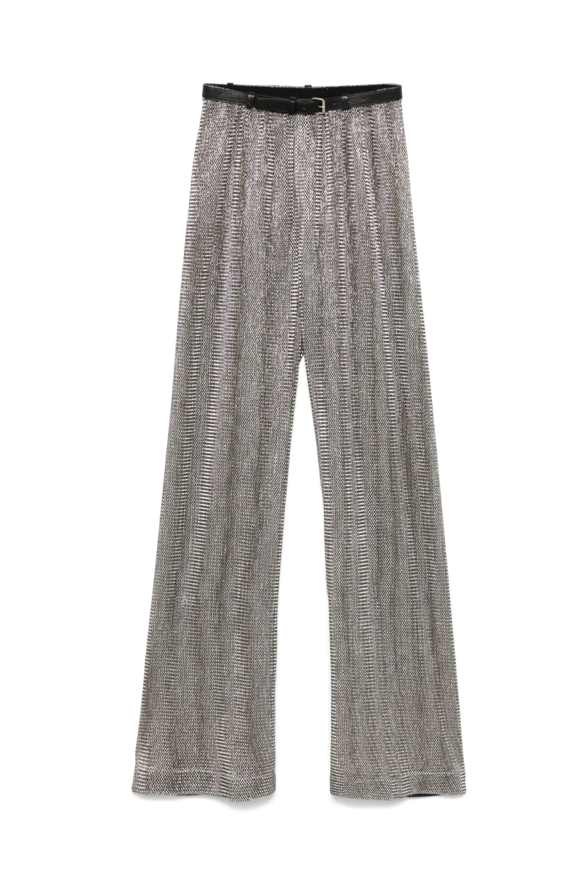 Nanushka Maglie Silver Pants - Silver/  Black