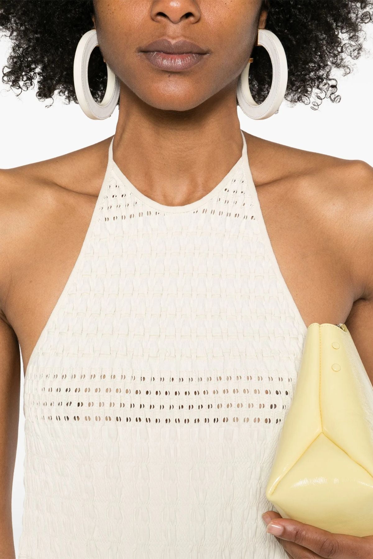 Nanushka Neiva Halter Dress - Creme