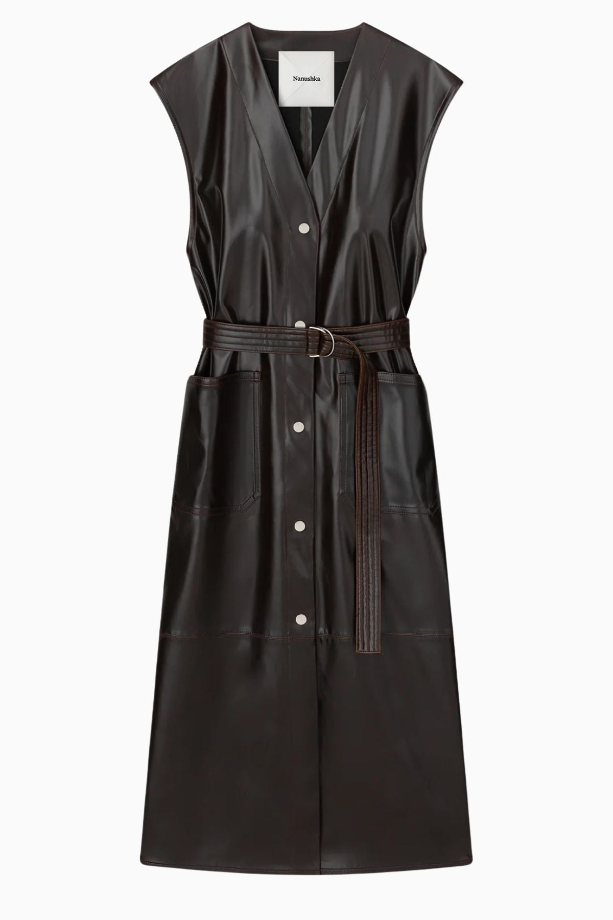 Nanushka Rainey Alt Vintage Leather Vest