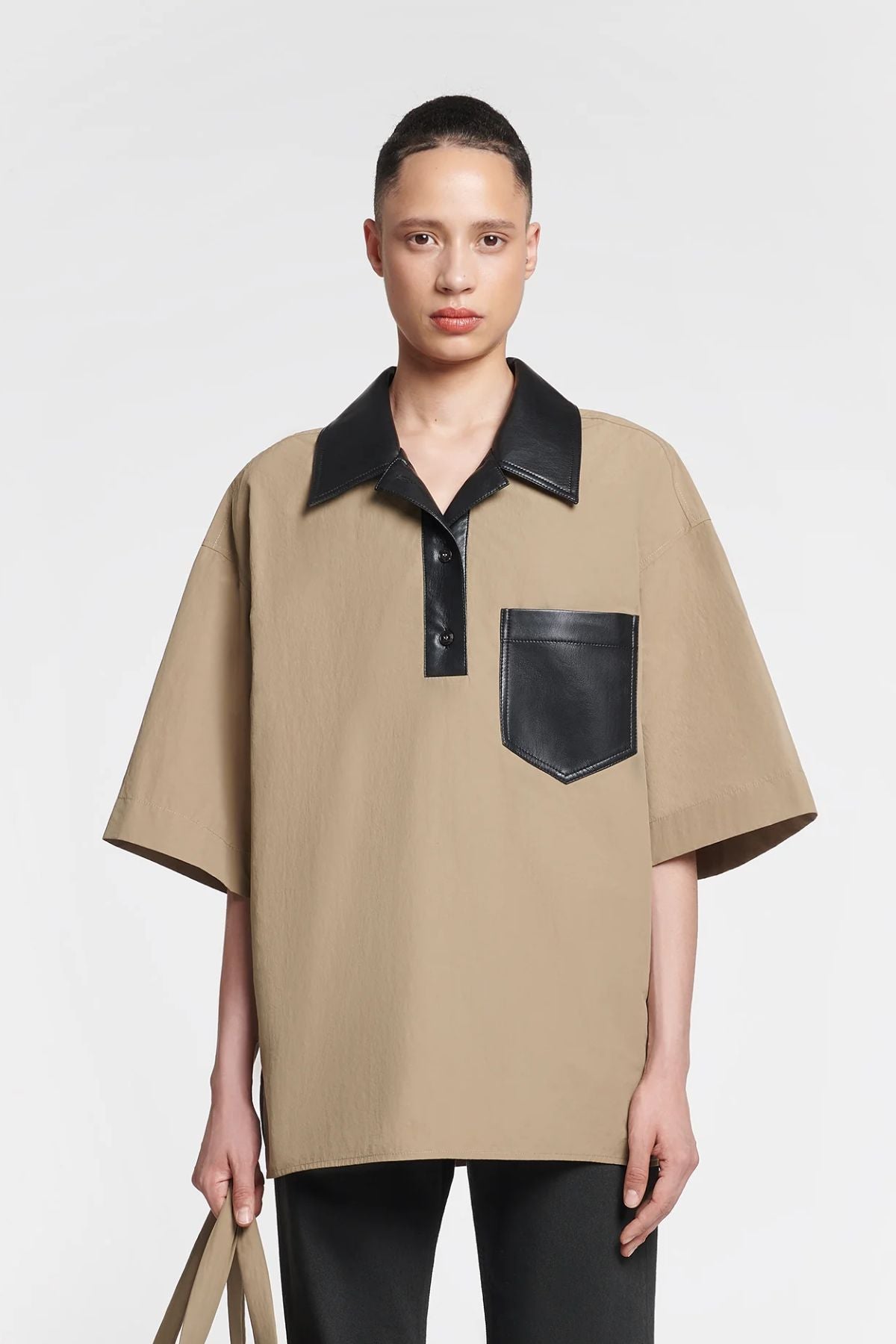 Nanushka Sanvy Top - Muted Khaki
