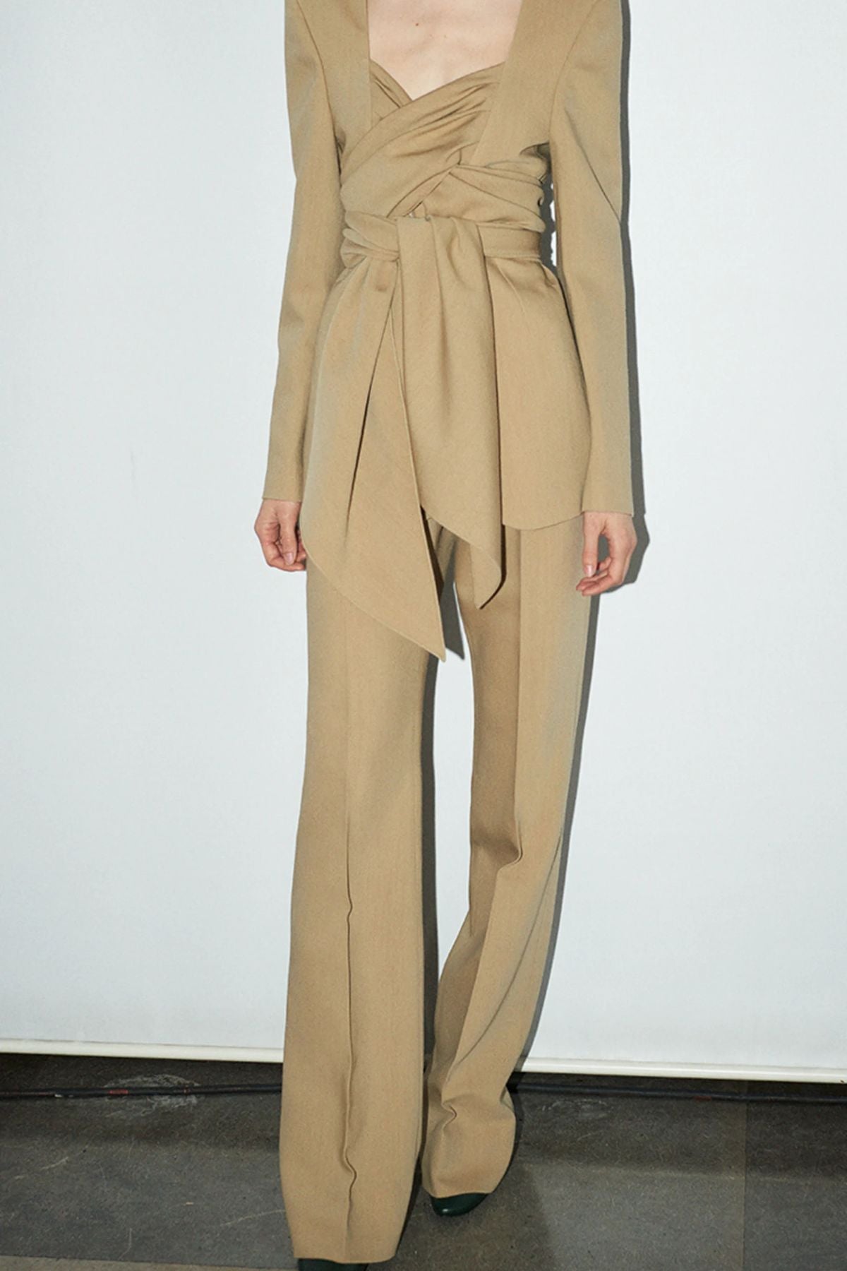 Petar Petrov F20H7 Haley High Rise Tailored Trousers Camel