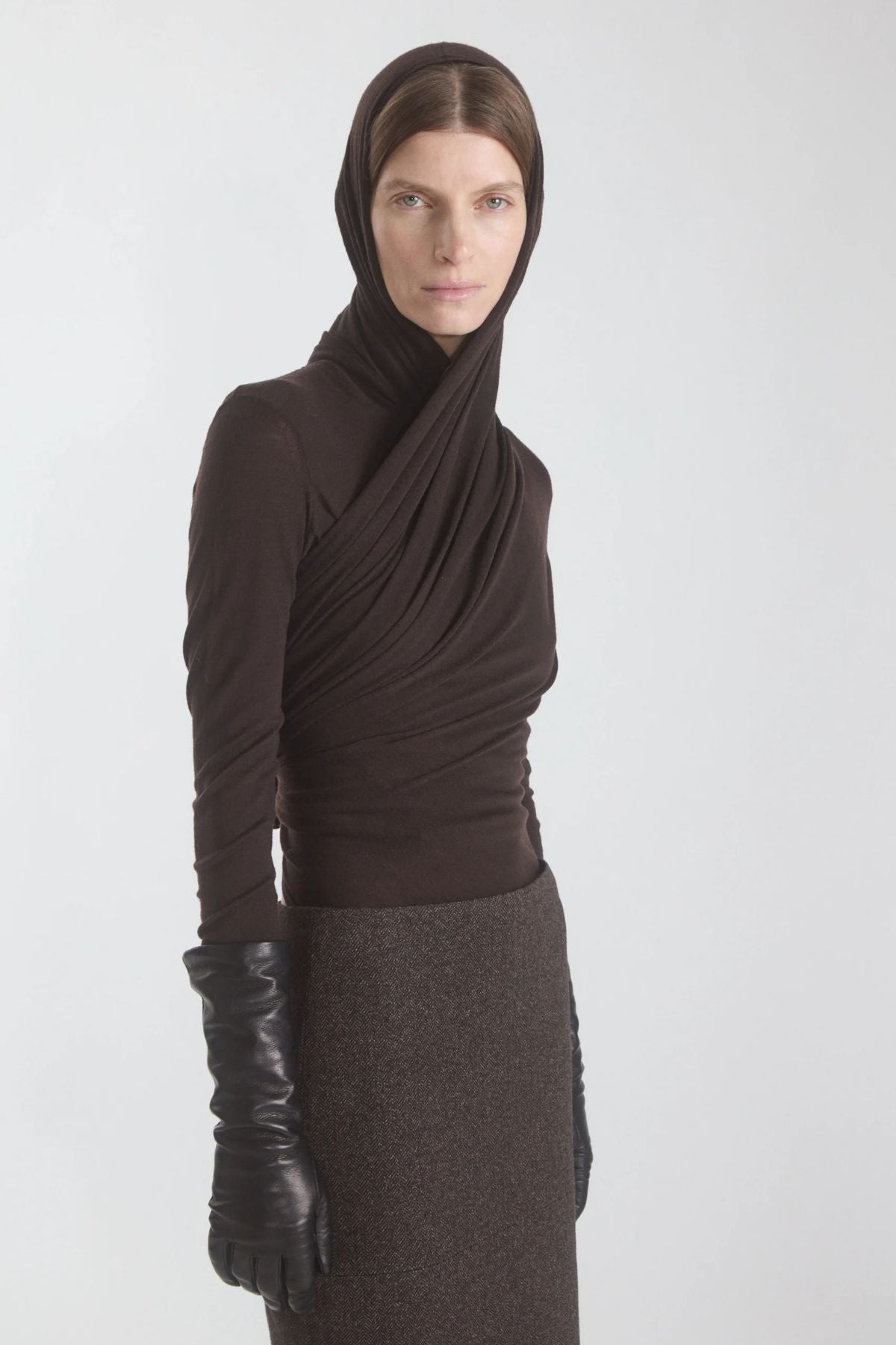 Petar Petrov Shadowline Hoodie Cardigan - Ebony Wood