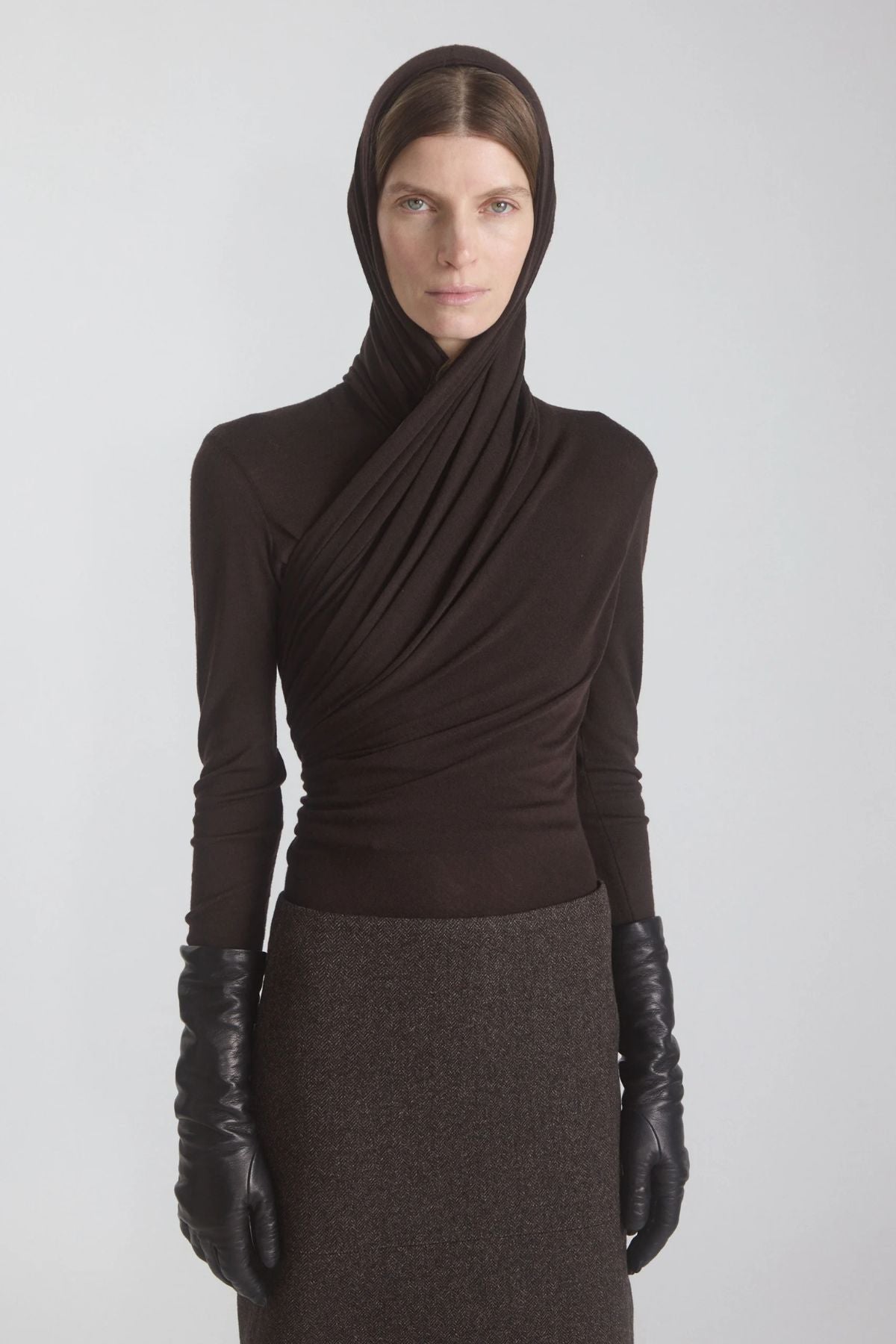 Petar Petrov Shadowline Hoodie Cardigan - Ebony Wood