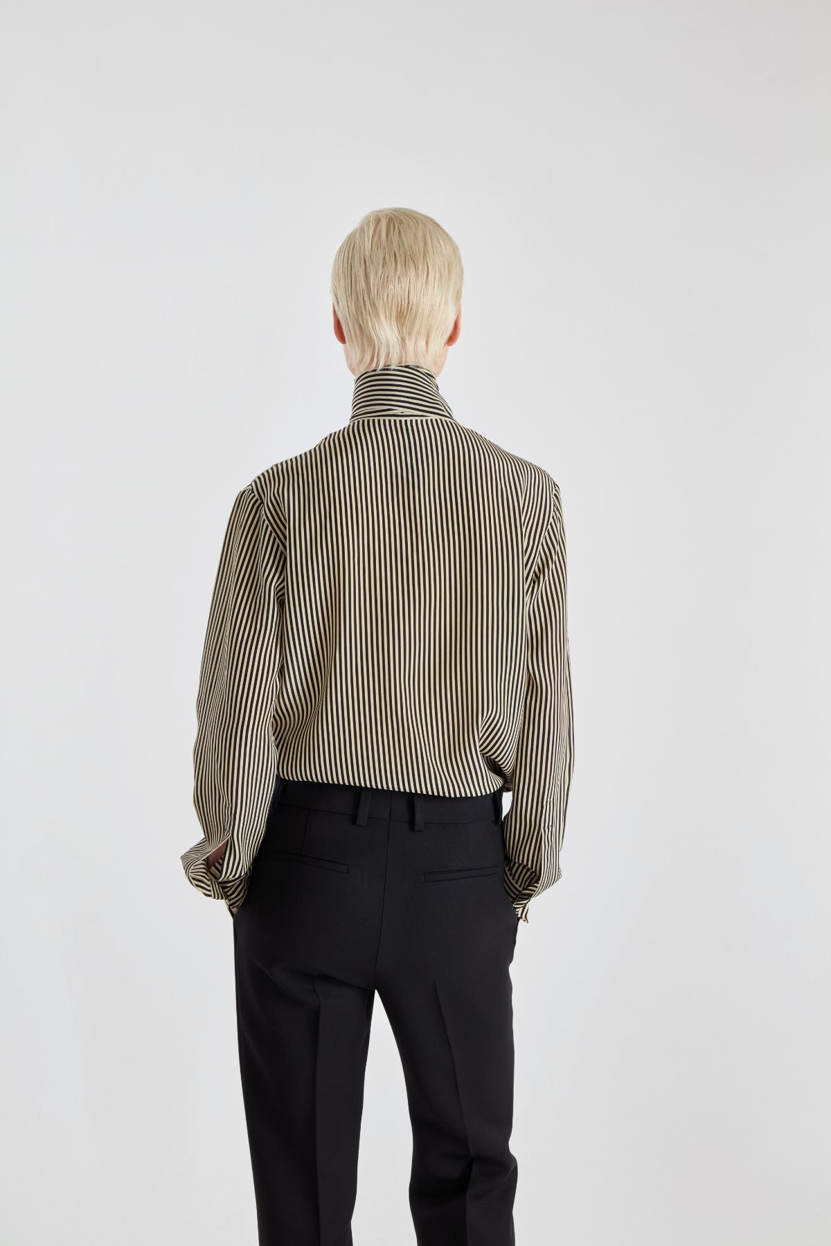 Petar Petrov The Drift Blouse - Ivory Black Stripe