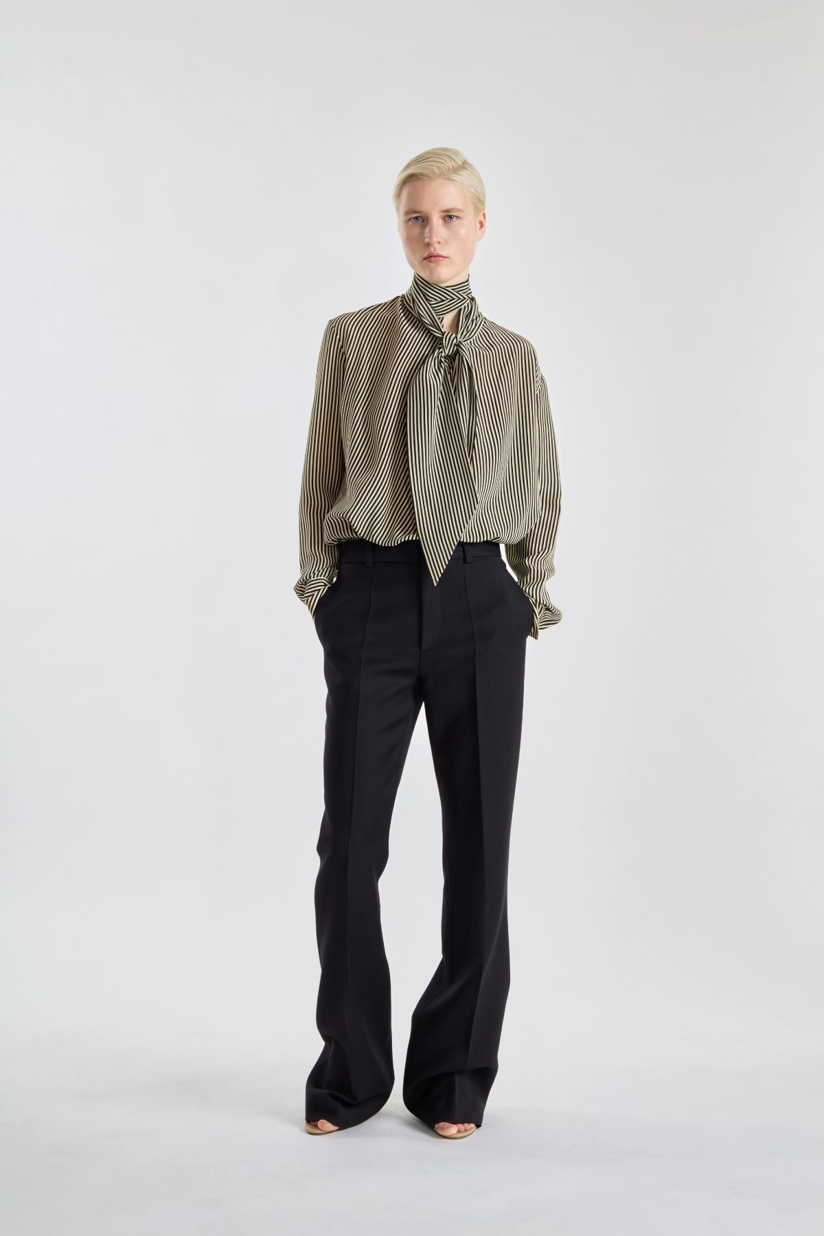 Petar Petrov The Drift Blouse - Ivory Black Stripe