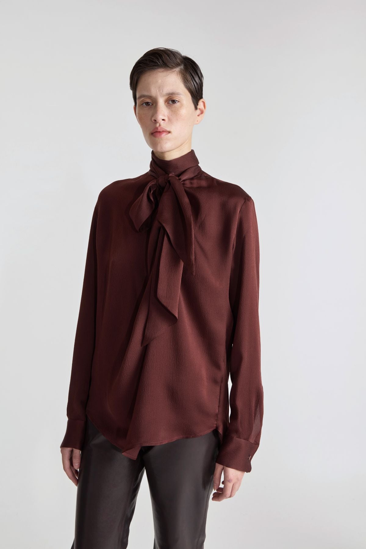 Petar Petrov The Mist Blouse - Mahogany