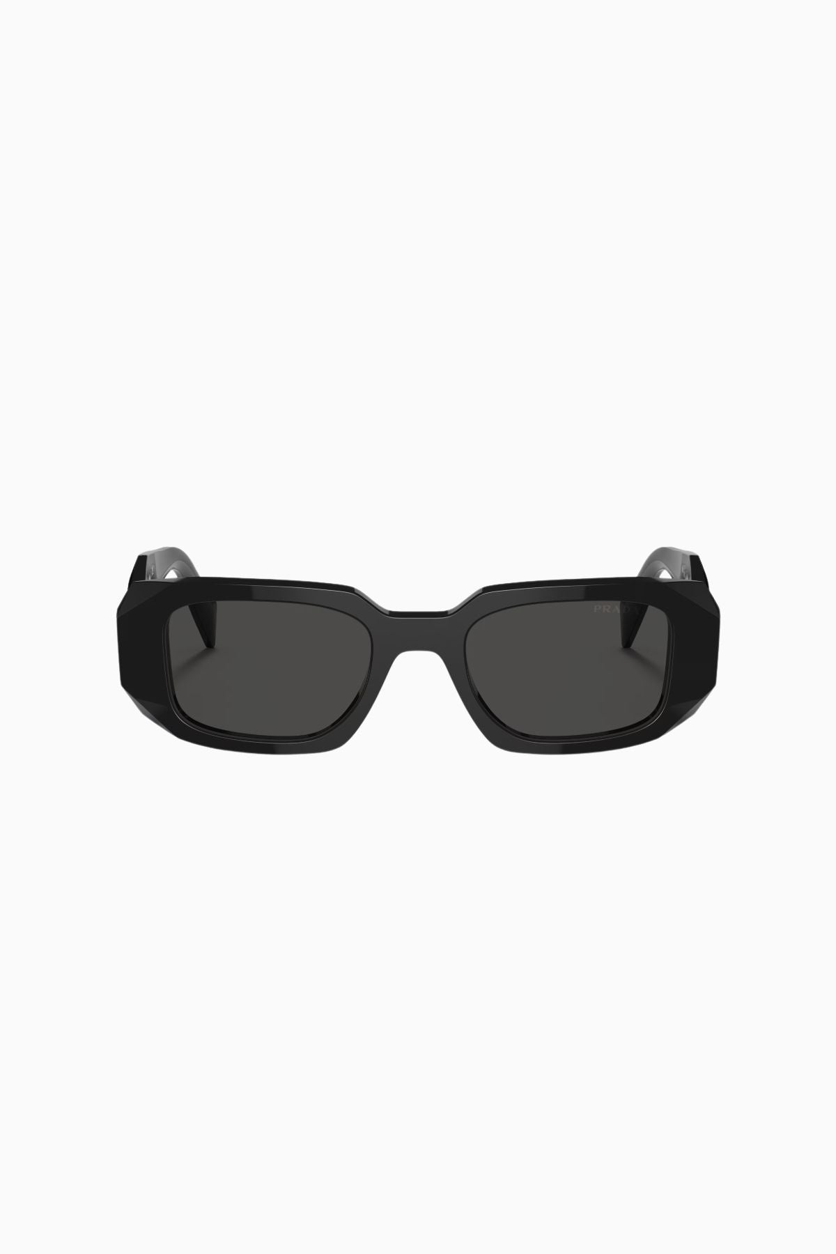 Prada Iconic Rectangle Sunglasses - Black/ Dark Grey